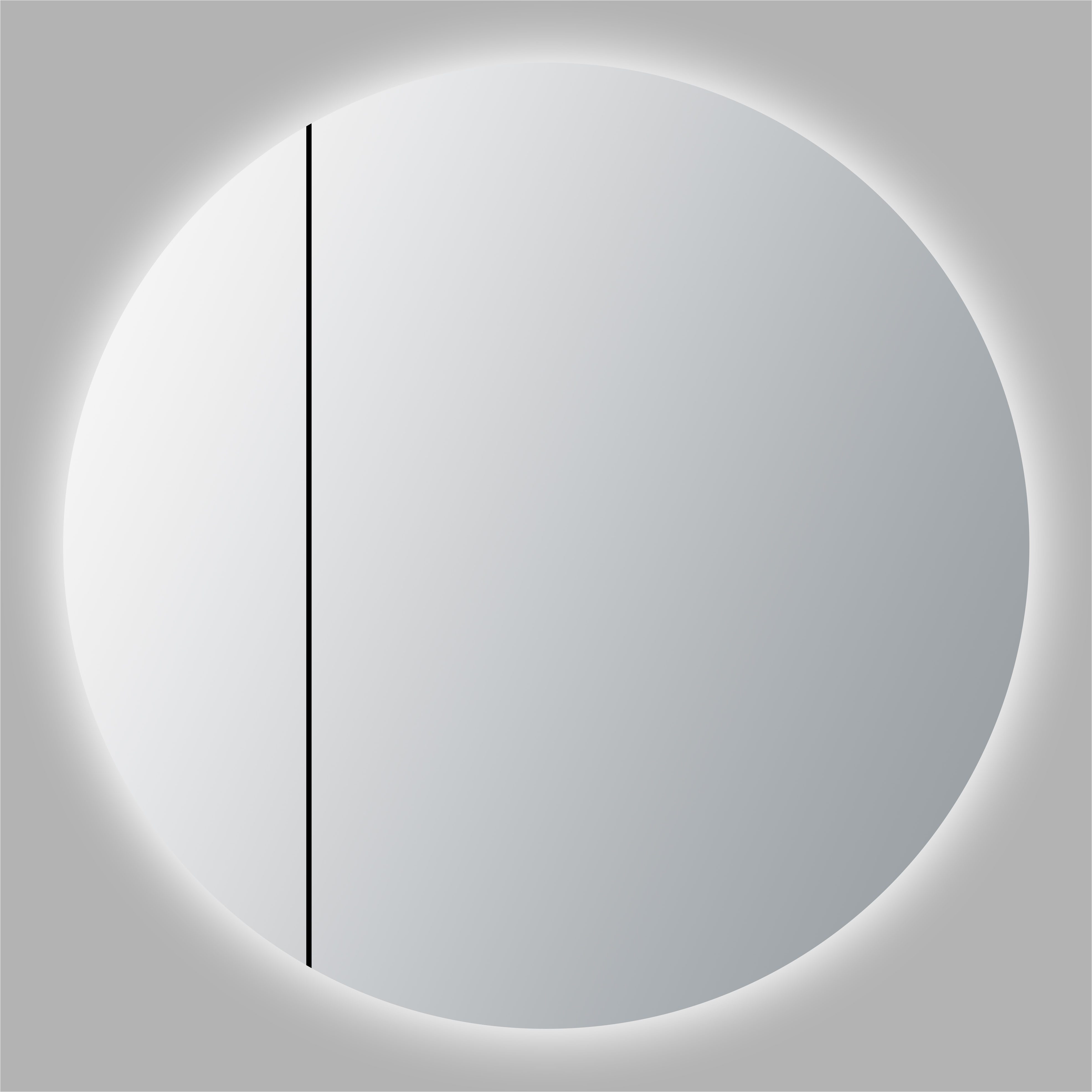 Talos Badezimmerspiegelschrank Talos Silver Picasso Style austauschbare LED-Beleuchtung, Ø80 cm