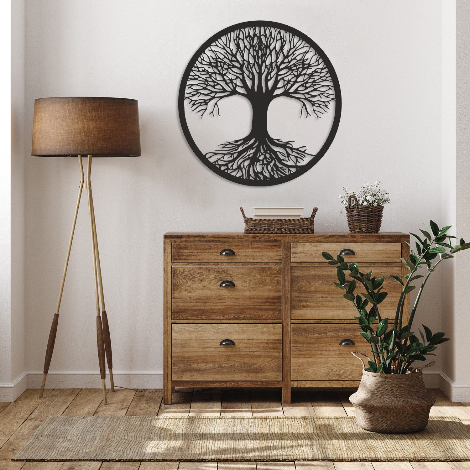 OTTO home Wandbild Lebensbaum durchsichtig mit Lochbohrung für leichte Anbringung, Baum, Baumbilder, Wald (1 St), Lebensbaum, Schwebeeffekt dank der Transparenz