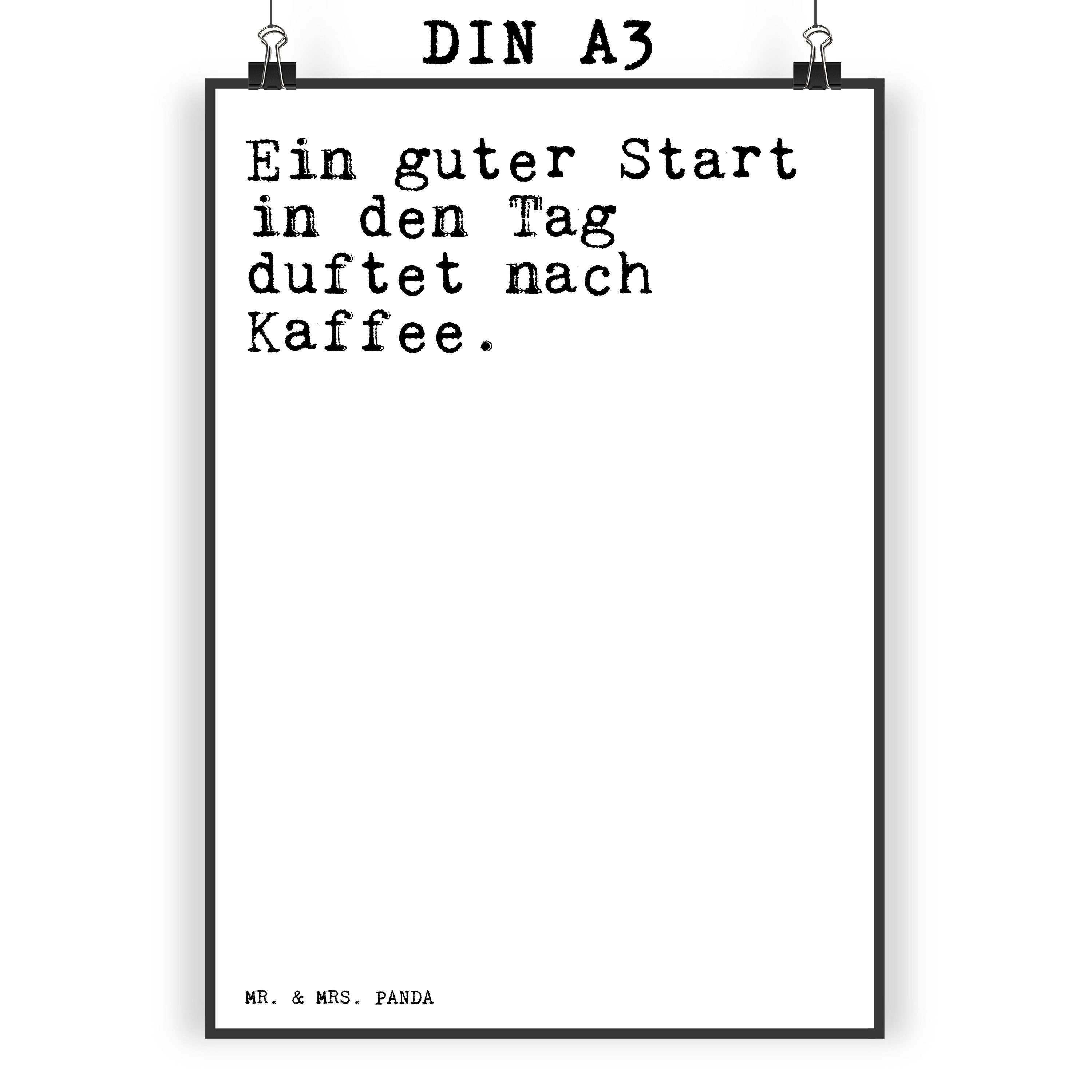 Mr. & Mrs. Panda Poster DIN A3 Ein guter Start in... Weiß Geschenk