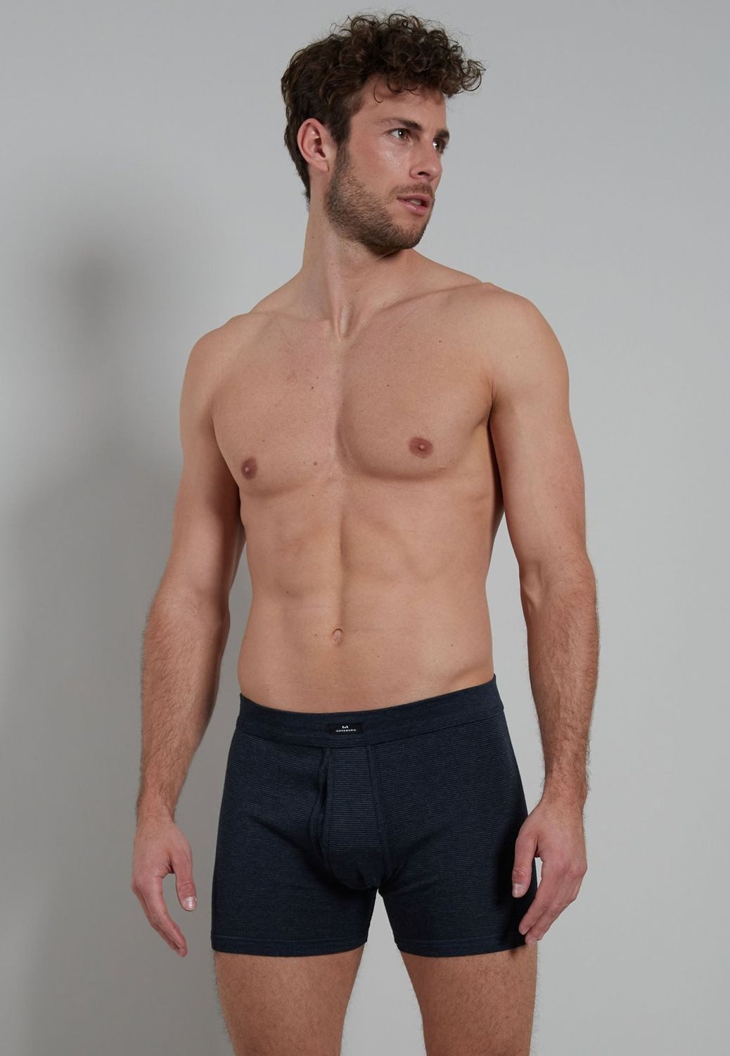 GÖTZBURG Boxershorts Feinripp mit Eingriff, Doppelsitz, Komfortbund, im 2er Pack