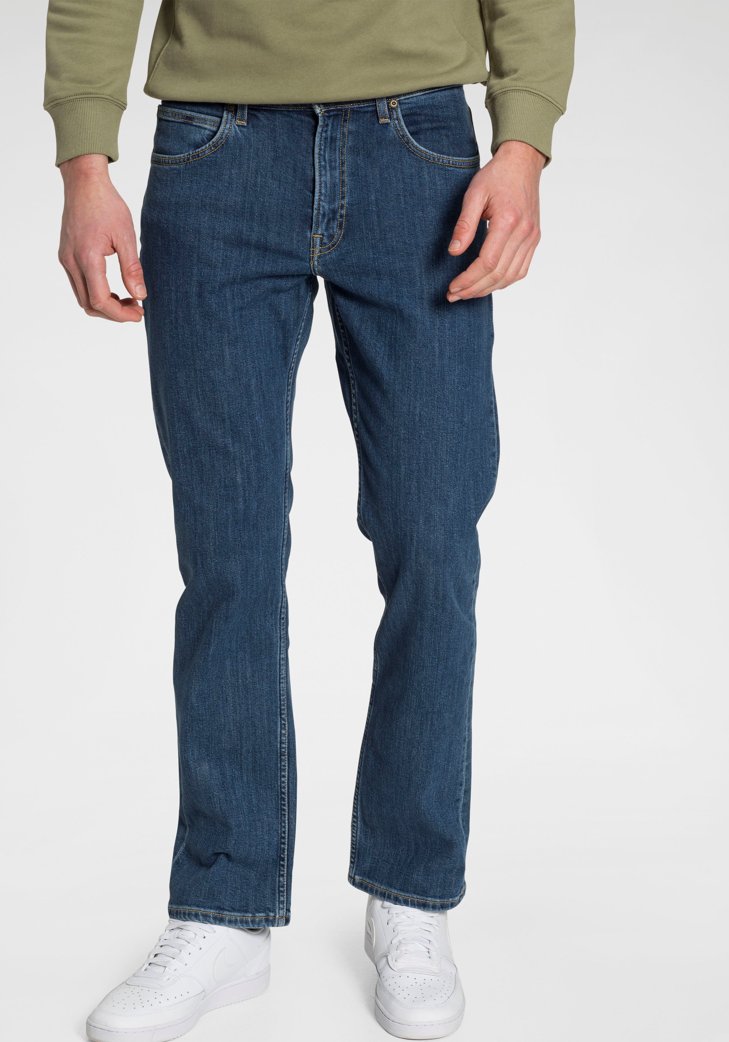 Brooklyn Lee® Straight-Jeans mid-stone-wash