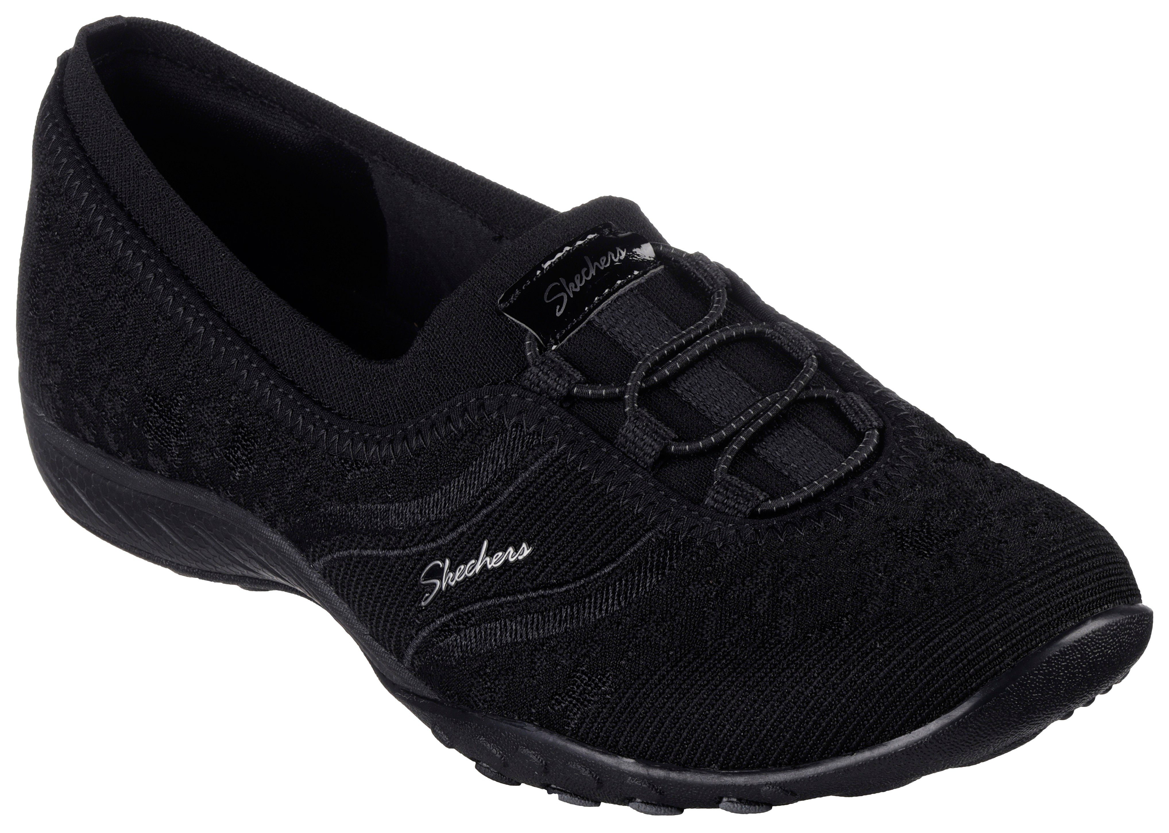 Skechers BREATHE-EASY-MY SWEETS Slip-On Sneaker Slipper, Ballerina, Freizeitschuh mit Air-cooled Memory Foam