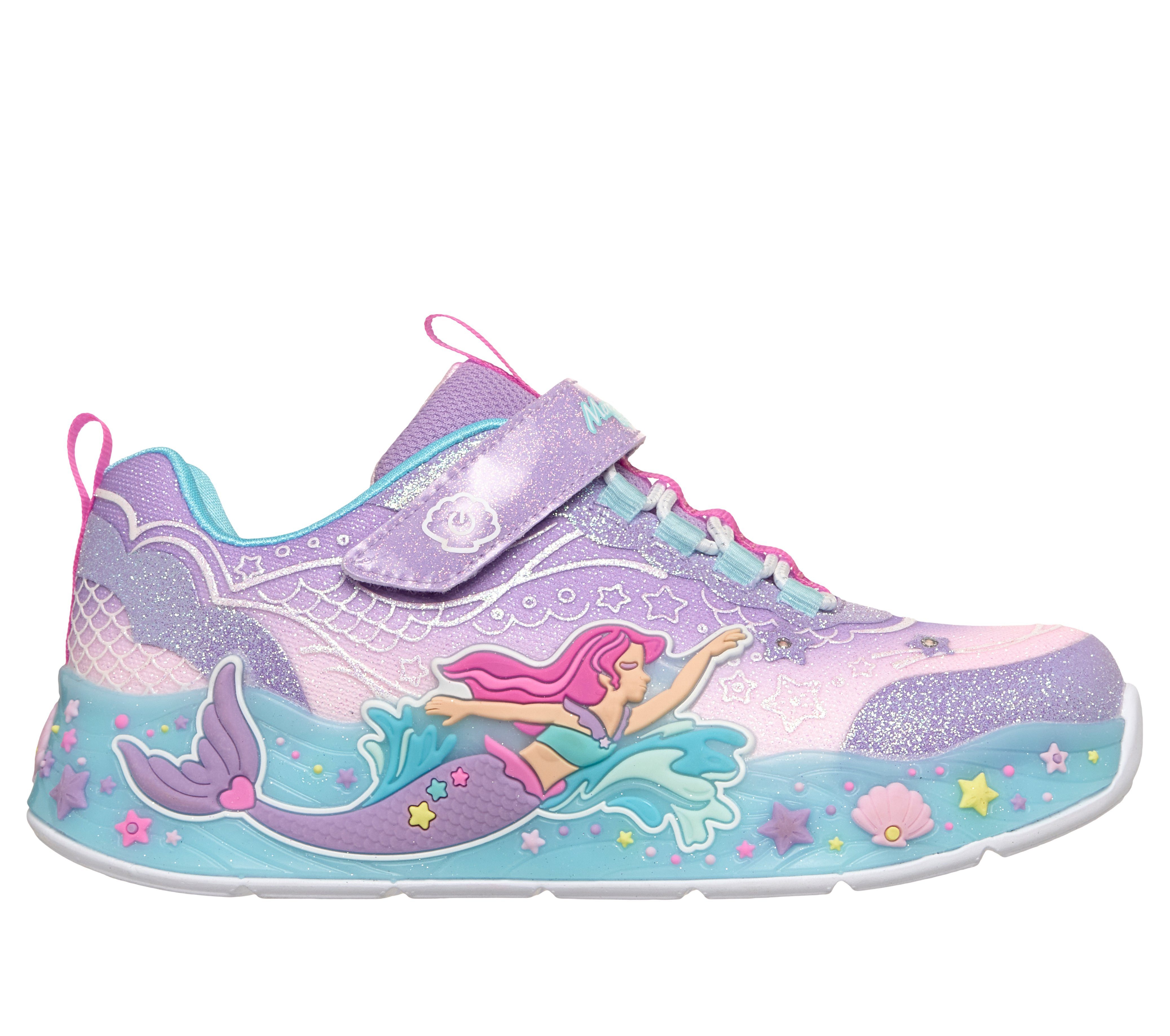 Skechers MERMAID DREAMS LIGHTS Sneaker Blink,-Klettschuh mit Applikation, Größenschablone zum Download – Bild 5 von 5