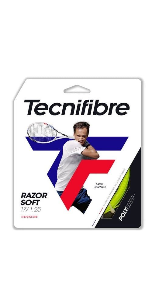 Tennissaite Razor Soft (Haltbarkeit+Allround) limegelb 12m Set