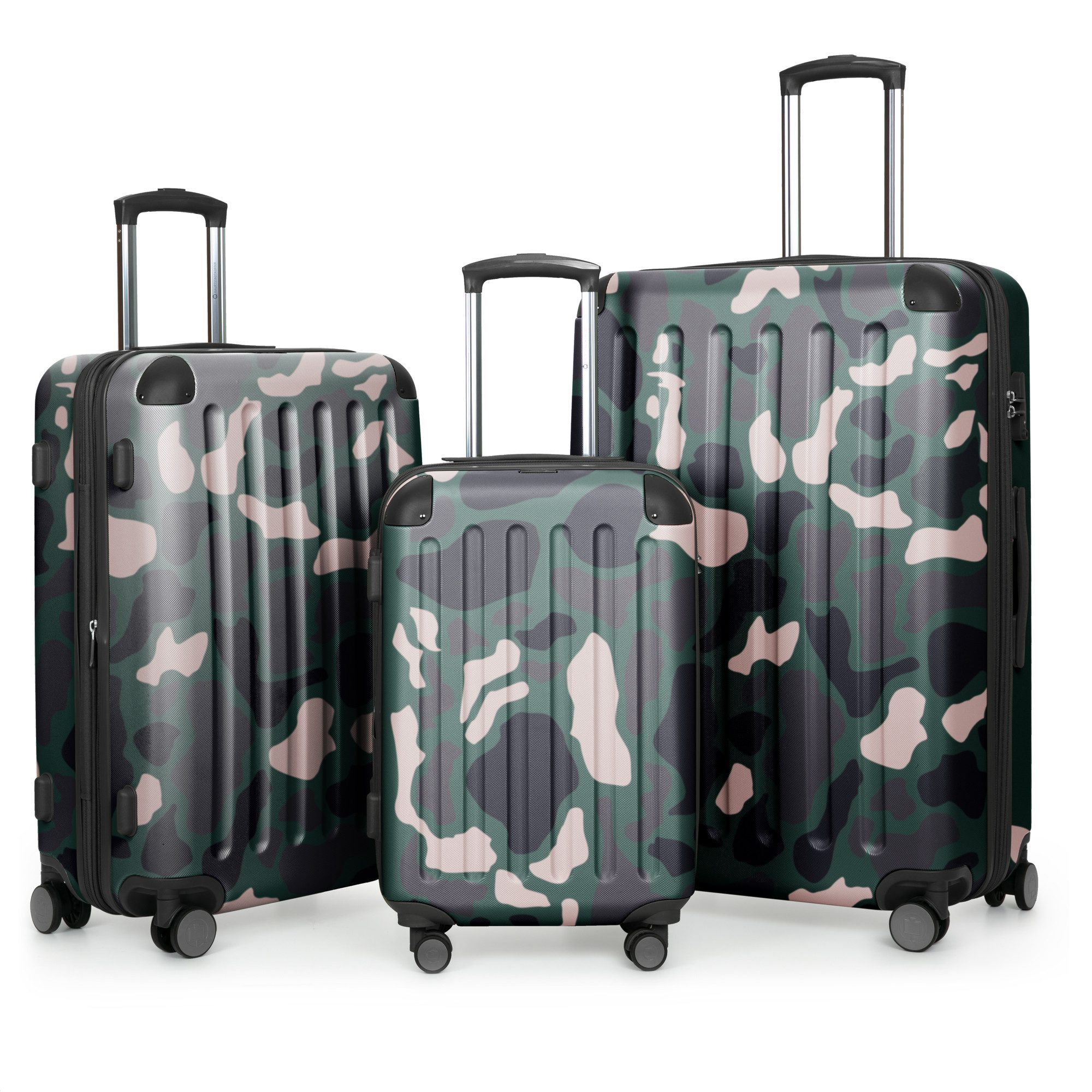 Hauptstadtkoffer Hartschalen-Trolley Spree, 4 Rollen, Kofferset 3tlg Hartschalenkoffer, Erweiterung, ABS, TSA