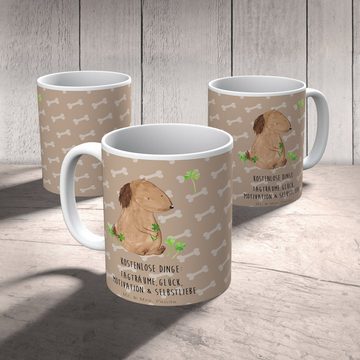 Mr. & Mrs. Panda Tasse Hund Kleeblatt - Hundeglück - Geschenk, Büro Tasse, Kaffeebecher, nie, Keramik, Einzigartiges Botschaft