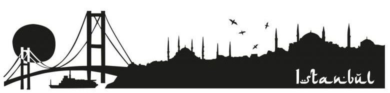 XXL Istanbul Wall-Art Stadt Skyline (1 St) Wandtattoo 120cm