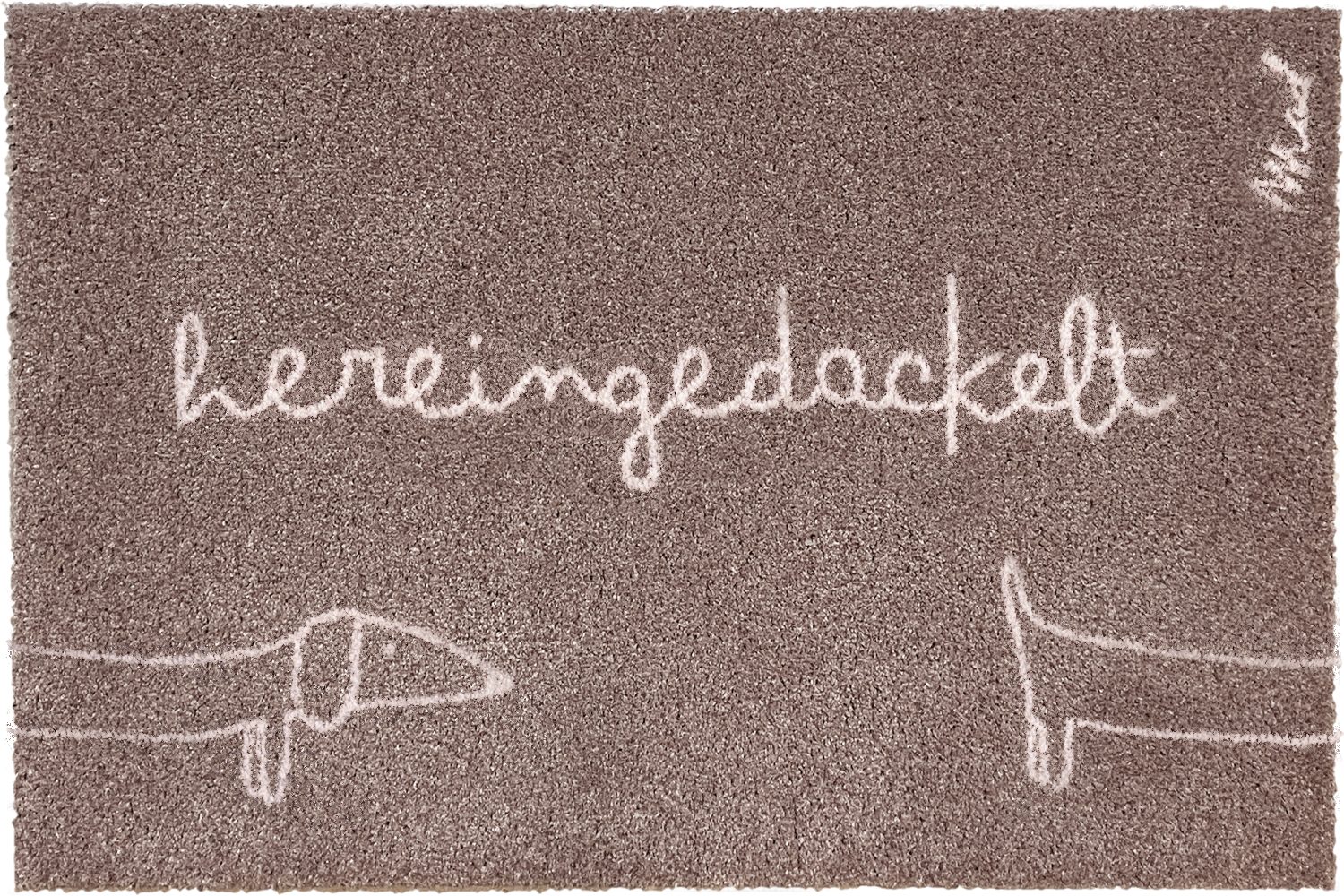 Mad about Mats Fußmatte Outdoor & Indoor, bedruckt mit Dackel, hereingedack günstig online kaufen