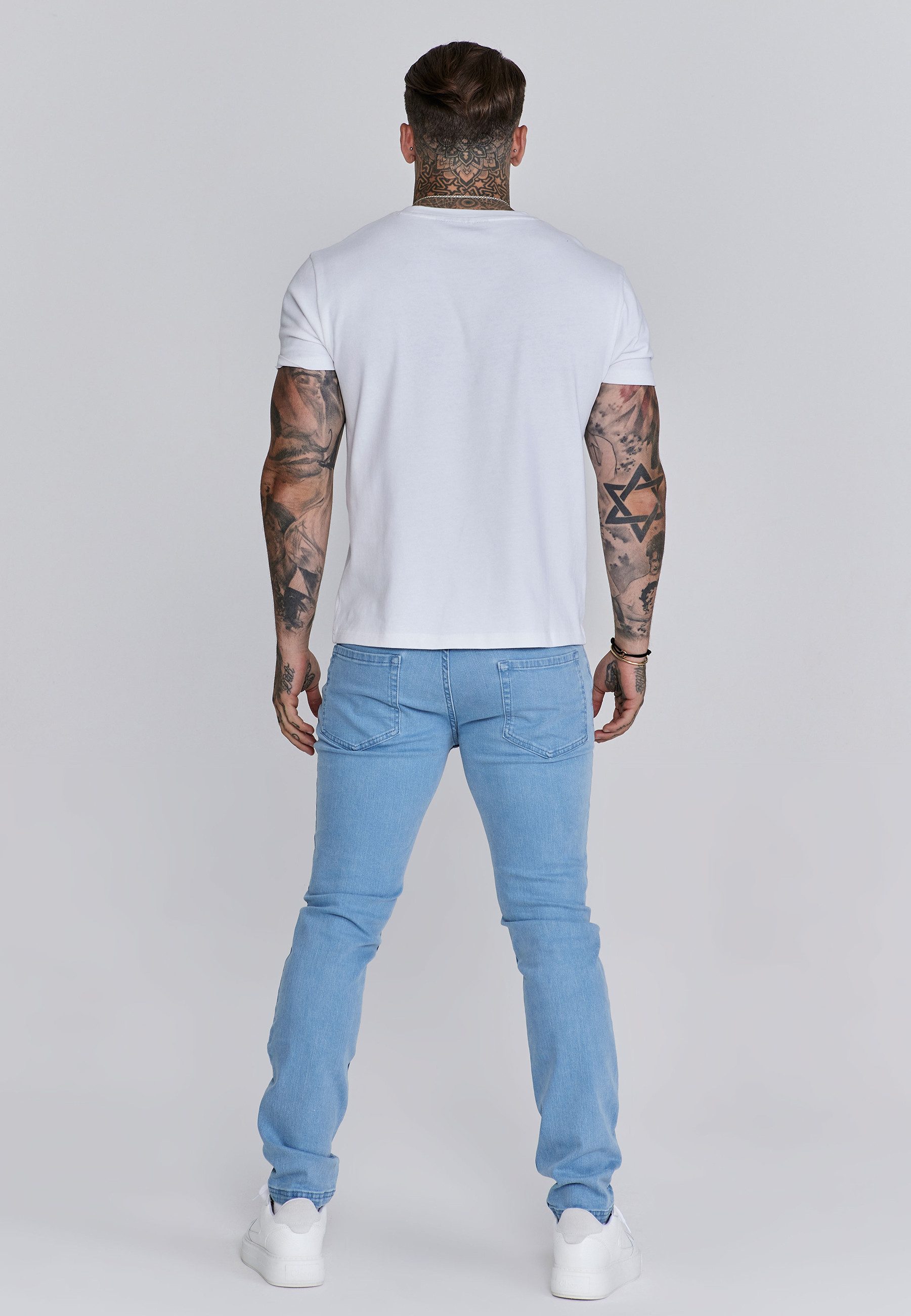 Siksilk Slim-fit-Jeans SikSilk Herren Blaue Slim Fit Jeans – Bild 5 von 5