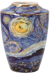 Goebel Vase 12,5 van (1 ca. - aus St), Sternennacht Porzellan, Gogh Tischvase Vincent cm Höhe