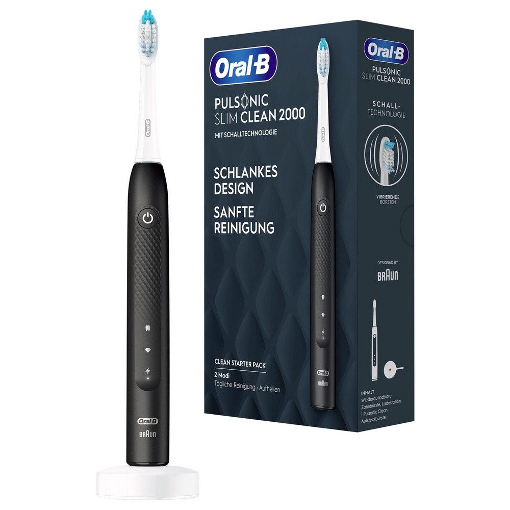 Oral-B Elektrische Zahnbürste Oral-B Pulsonic Slim Clean 2000 Black 396208 Elektrische Zahnbürste S schwarz