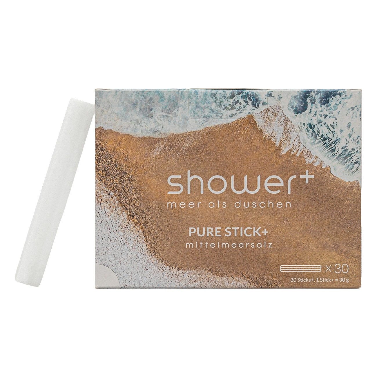 Shower+ Badezusatz PURE STICK+ 30er Pack MITTELMEERSALZ, Nachfüllsticks für shower + Salzdusche