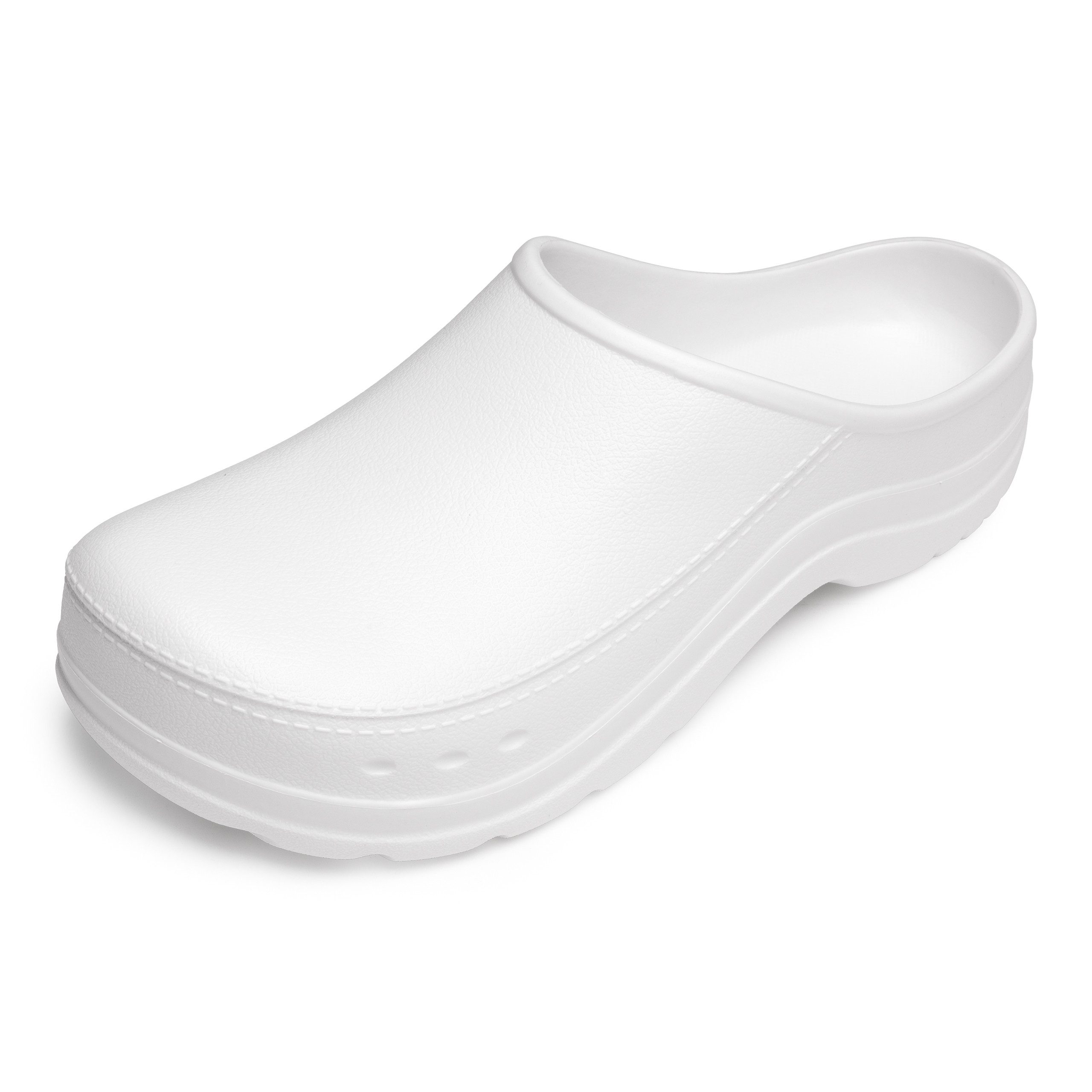 Ladeheid Gartenclogs für Damen Ultraleicht EVA Gartenschuhe LA-CA-25 Clog (40 EU, Weiß) Wasserdicht & Flexibel