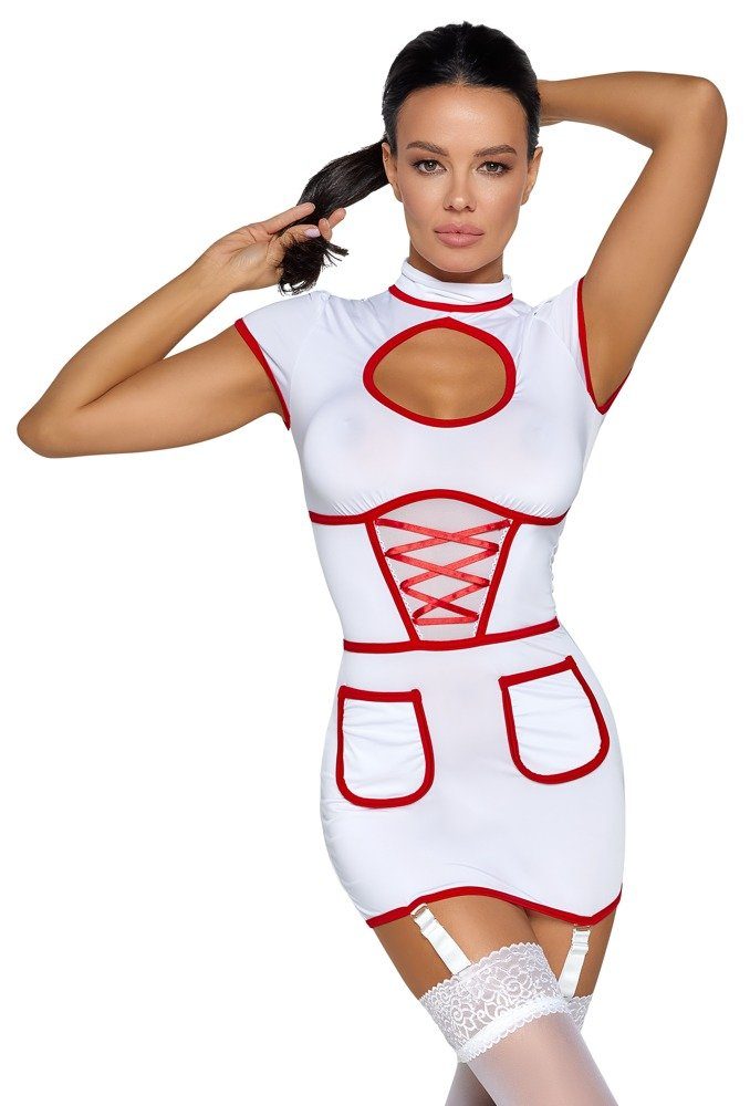 Cottelli COSTUMES Erotik-Kostüm Krankenschwester Kostüm S - XL, für Rollenspiele