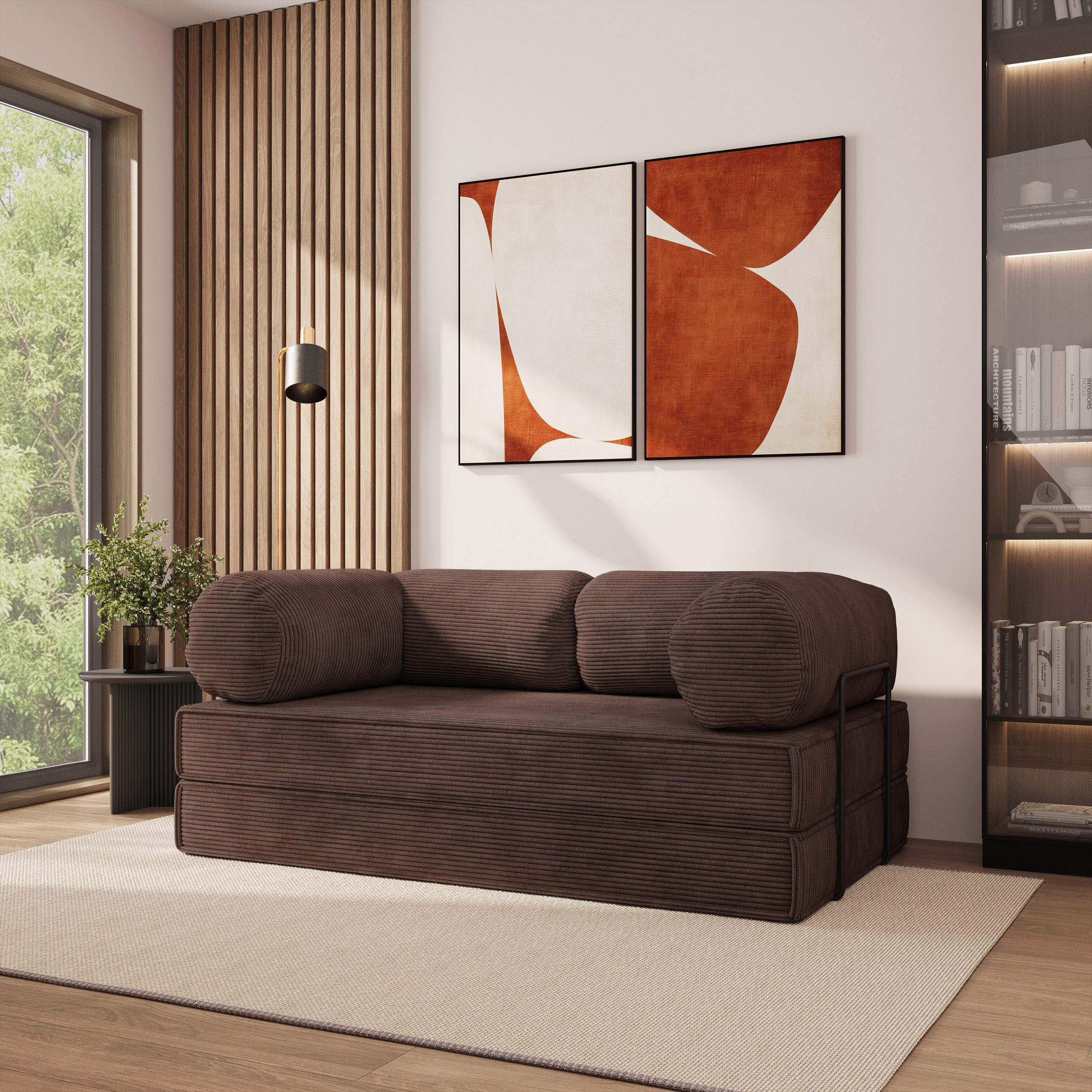 Masseno Sofa ALVIO mit Schlaffunktion, Schlafsofa, Schaumstoffsofa