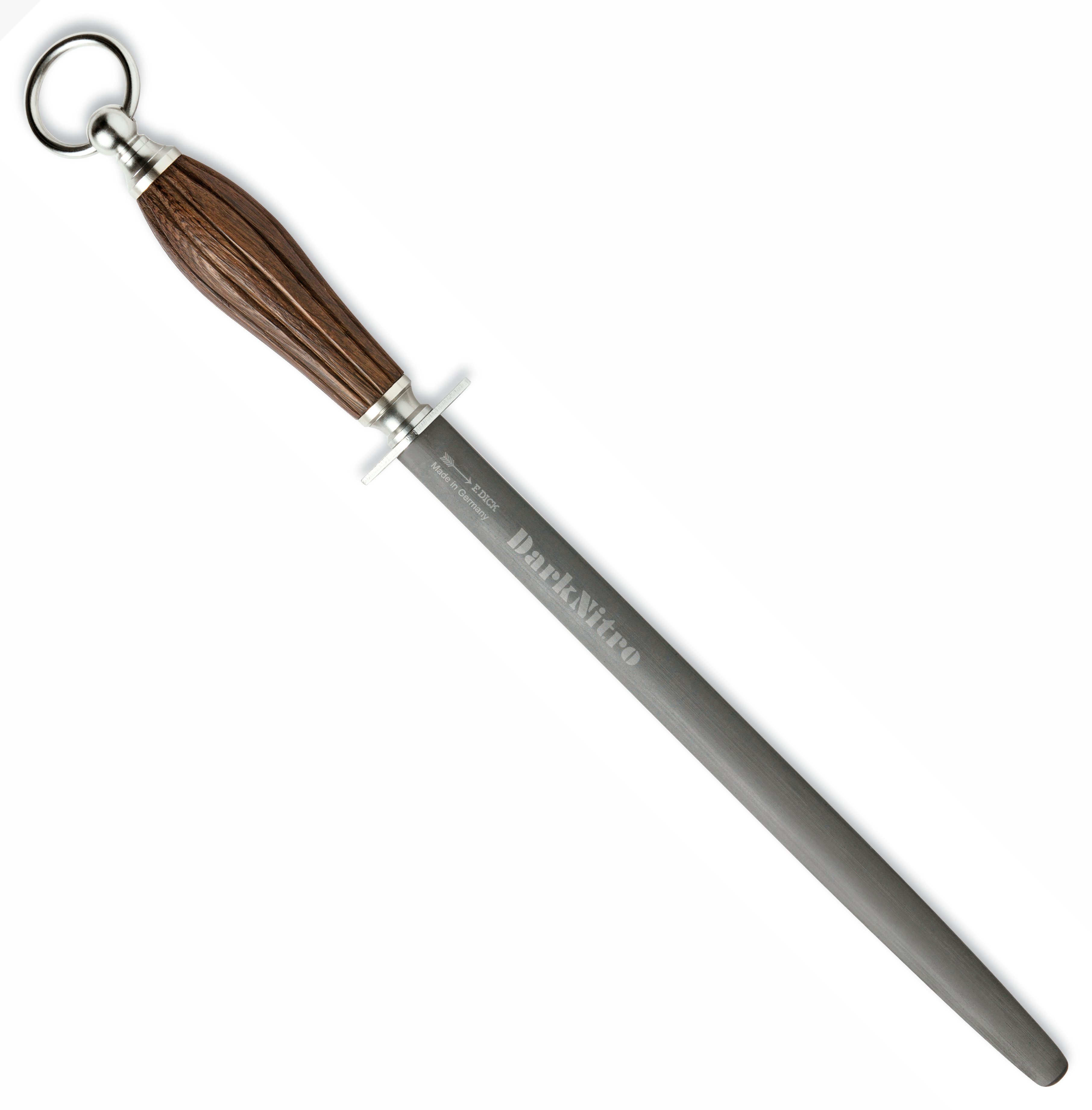 F. DICK Ausbeinmesser F. DICK Wetzstab DarkNitro Wetzstahl 30cm Messerschärfer oval -
