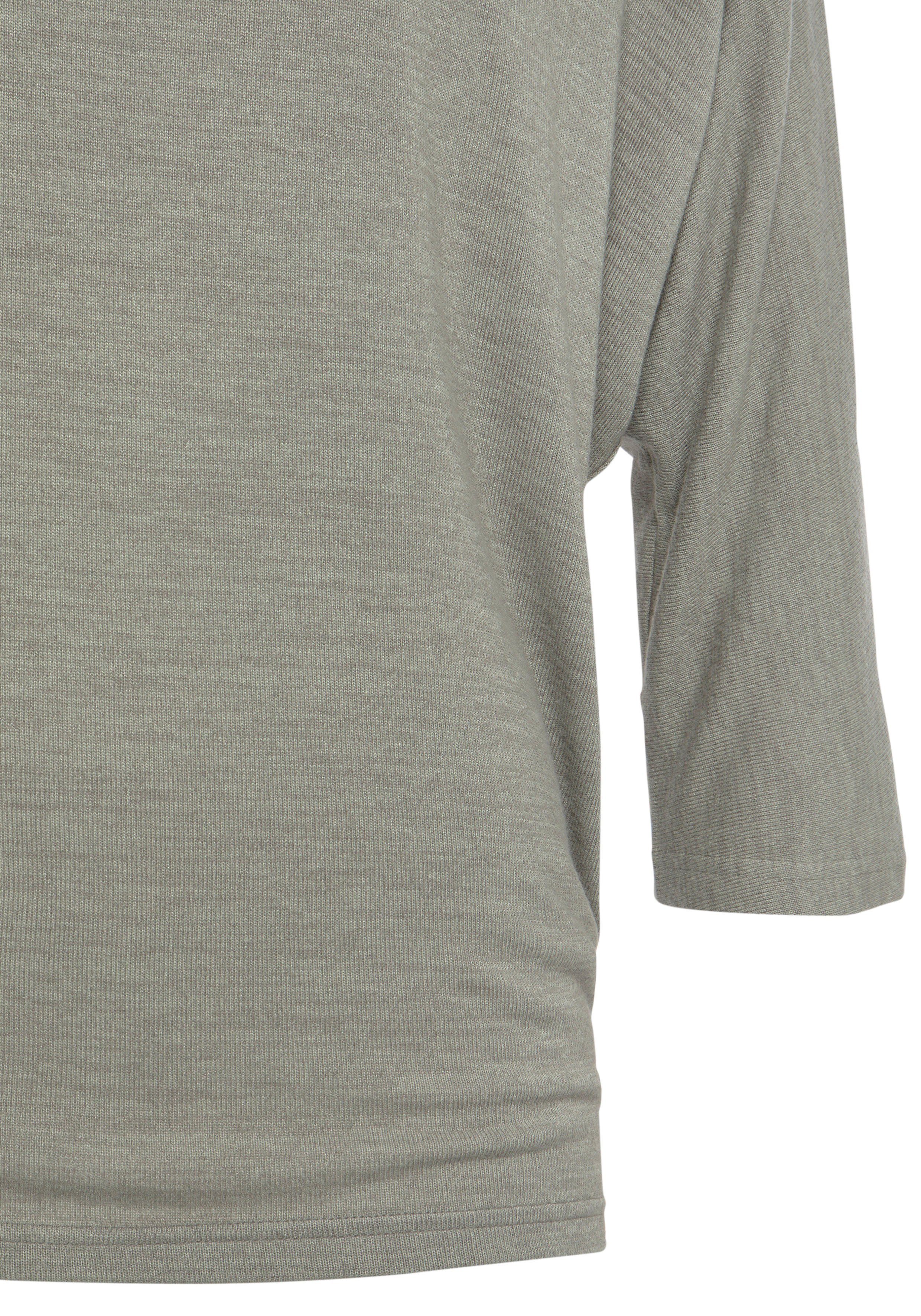 LASCANA 3/4-Arm-Shirt aus luftiger Feinstrickqualität mit Fledermausärmeln