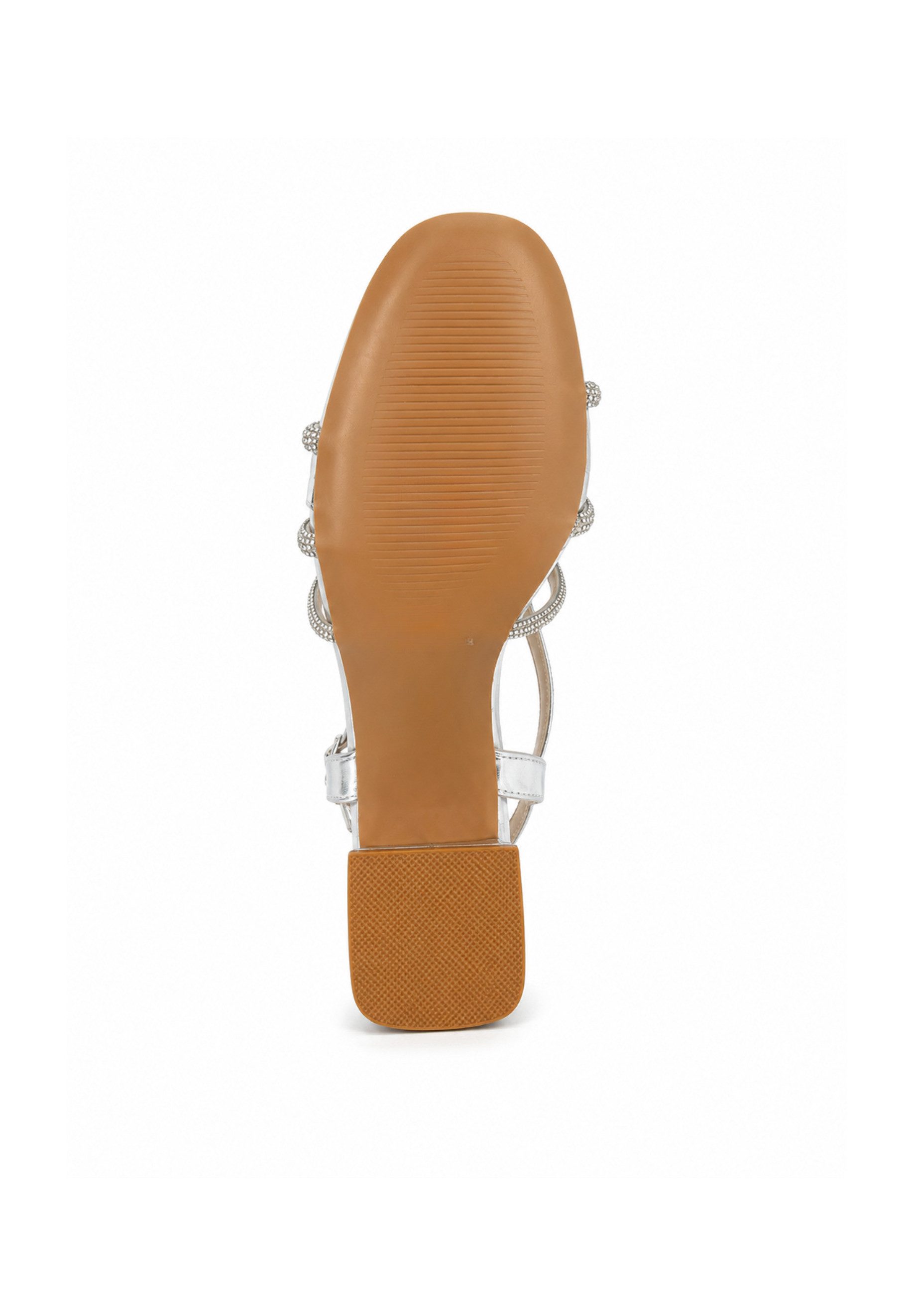 Day Vine Damen Sandaletten mit Strassriemen und mittelhohem Blockabsatz High-Heel-Sandalette