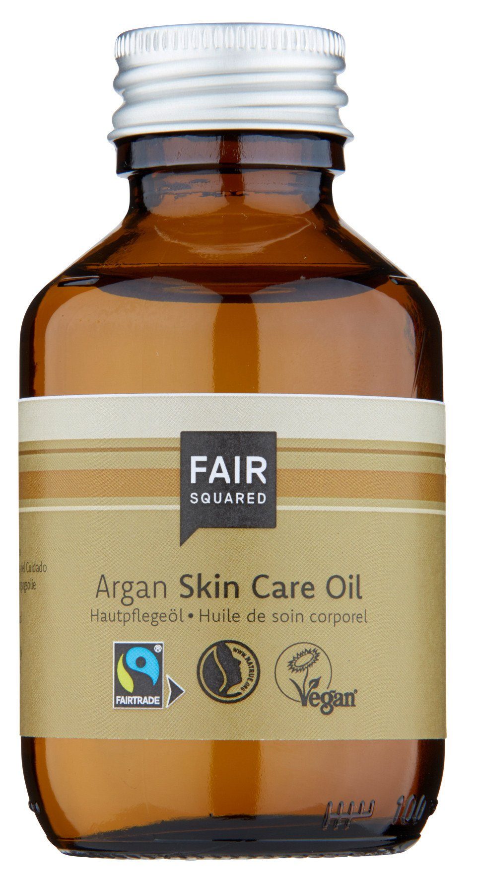 Fair Squared Körperöl FAIR SQUARED Gesichtsöl mit fair gehandeltem Arganöl  aus Marokko - Zero Waste - 100 ml Flasche, 1-tlg., für trockene Haut