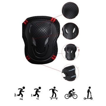 CoolBlauza Kinderfahrradhelm Einstellbare Helm Schutzausrüstung Set (7in1 Schonerset), Sport Knie Ellenbogen Handgelenk Pads