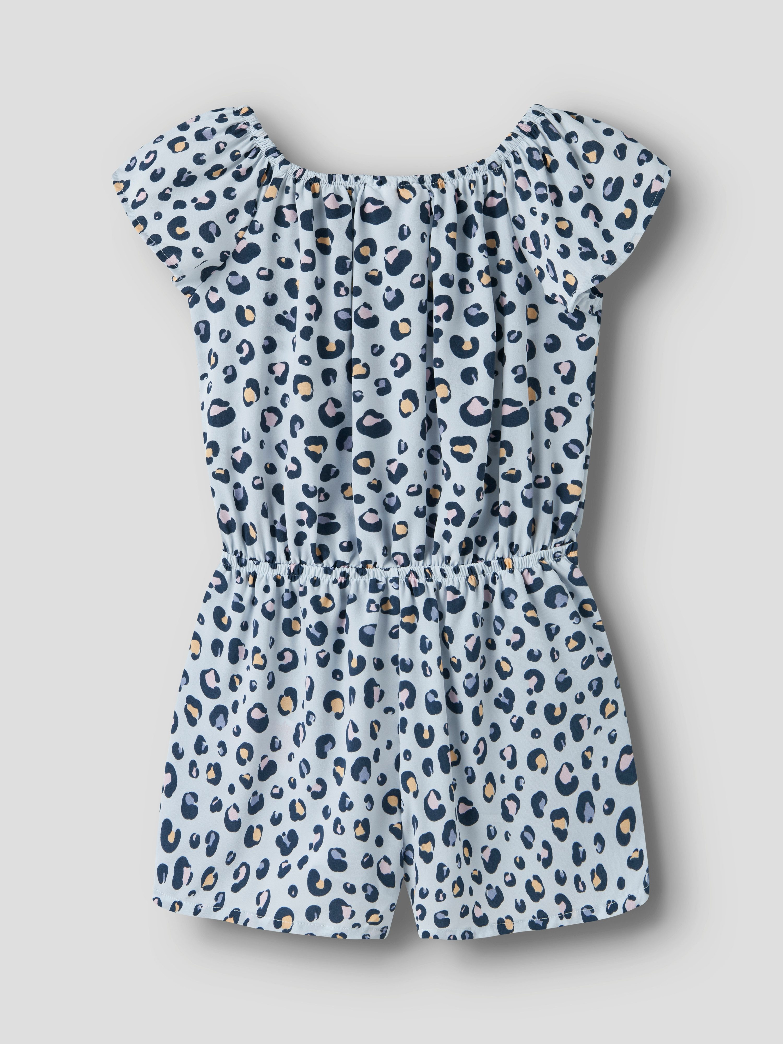 Name It Kurzoverall NKFVINAYA PLAYSUIT FFF Kunstfaser, elastischer Bund, Allover-Druck