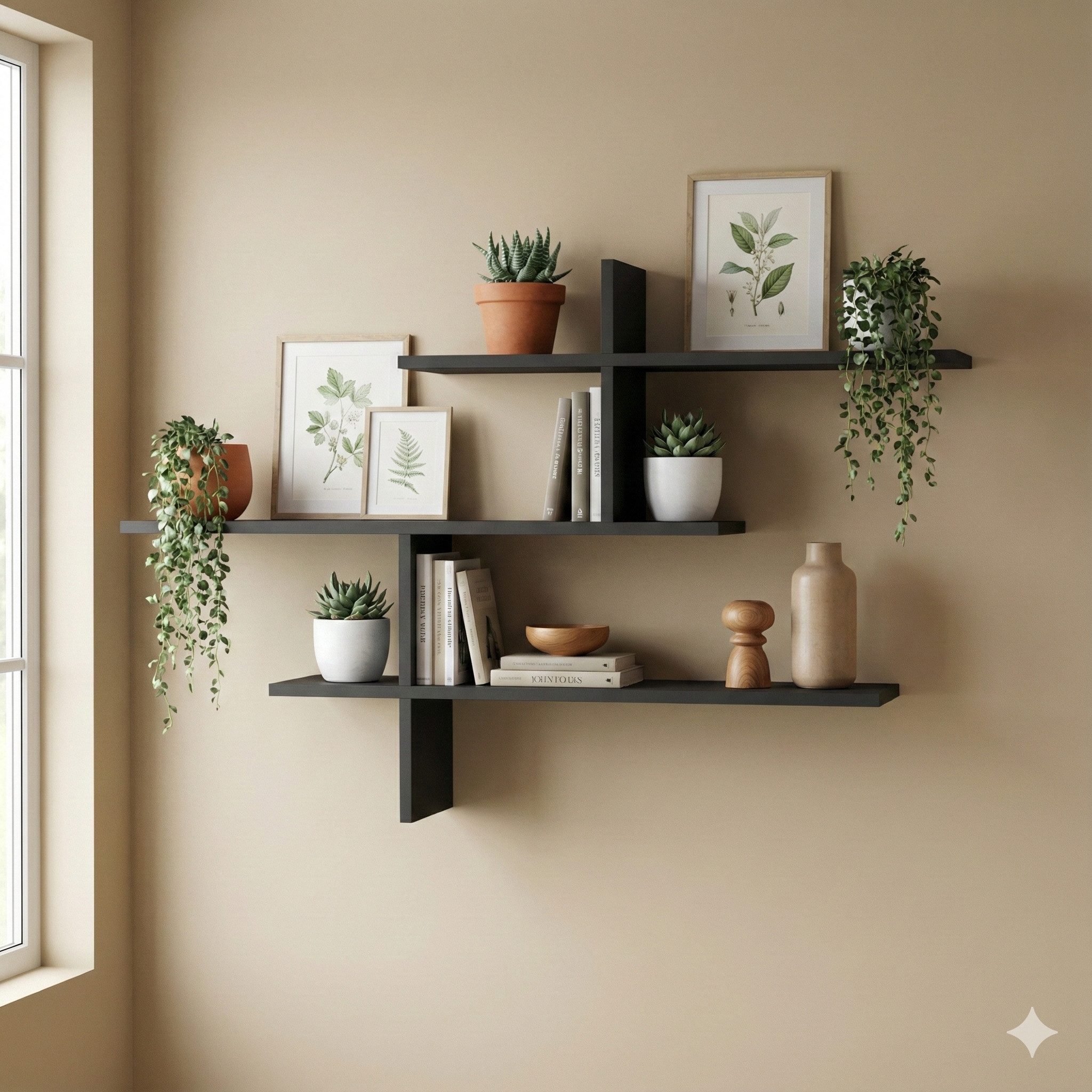 Skye Decor Wandregal modernes 3 Farbe Varianten Bücherregal & Hängeregal, viel Stauraum, Packung 1-tlg., Wandregal 123 cm breit, modernes Design