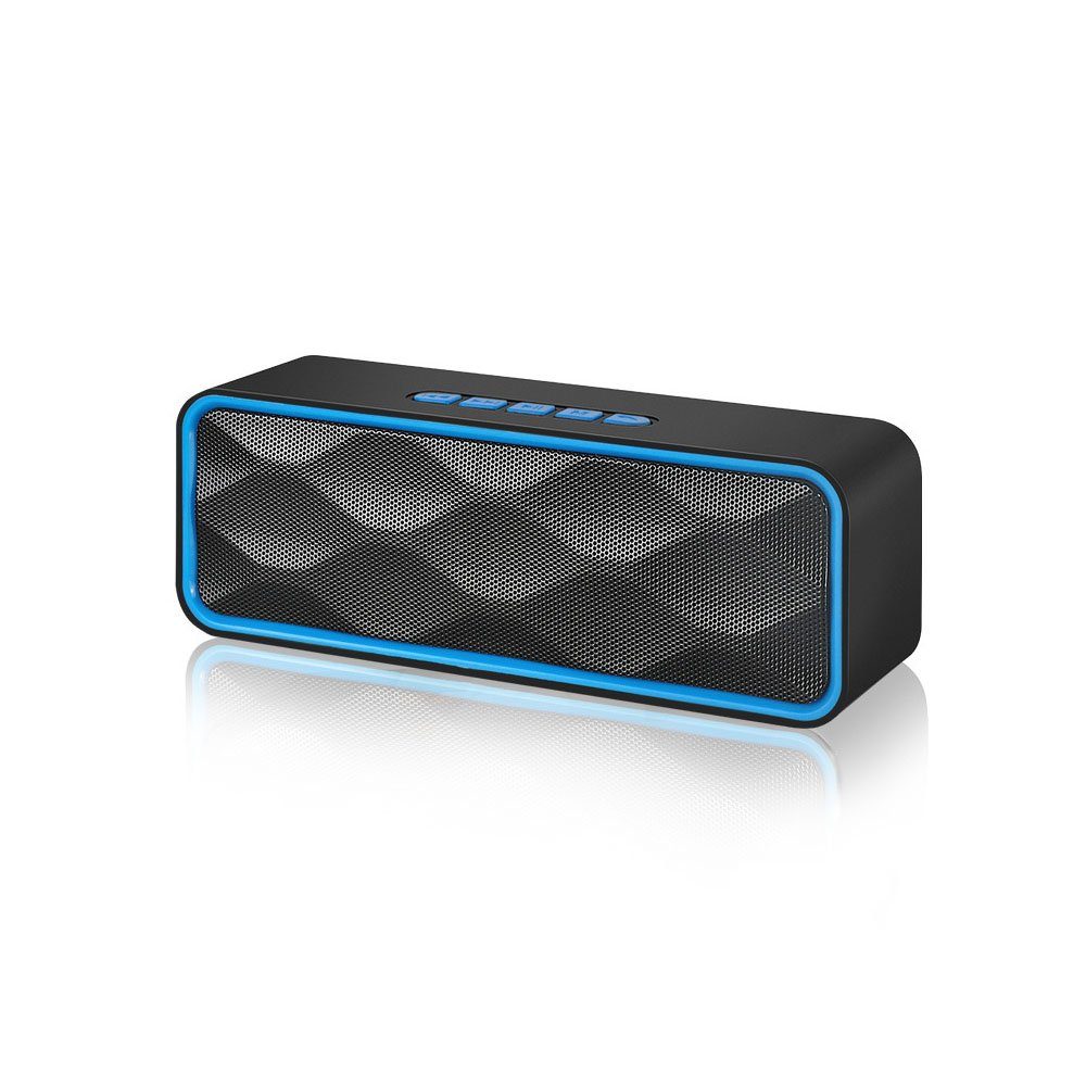 MOUTEN Lautsprecher Bluetooth, Musikbox Bluetooth IPX7 Wasserdicht Stereo Bluetooth-Lautsprecher blau