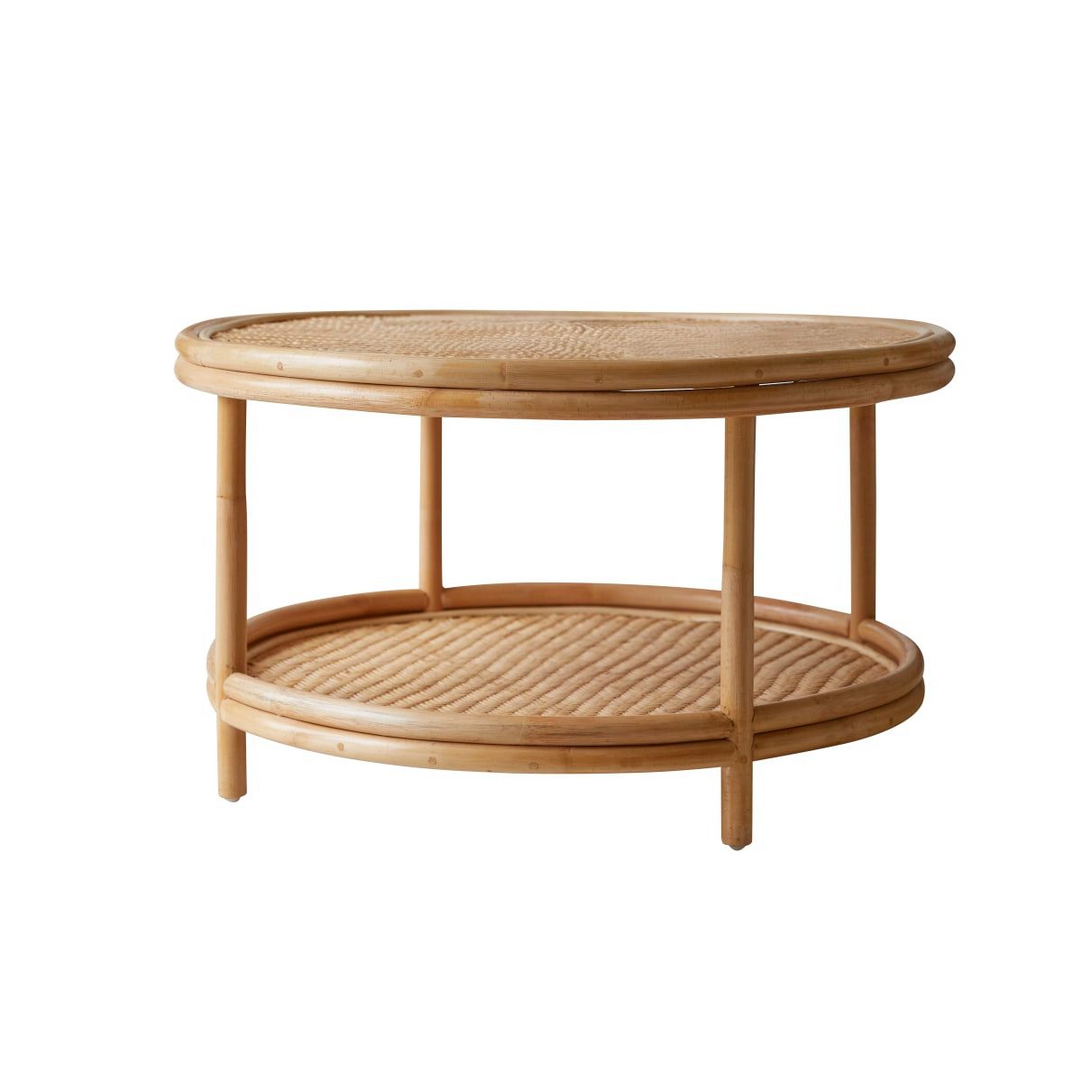 Tikamoon Couchtisch Couchtisch aus natürlichen Rattanstäben Ella