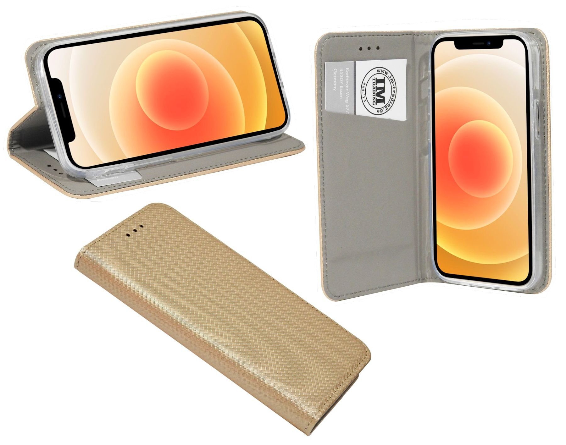 cofi1453 Handyhülle cofi1453® Buch Tasche "Smart" kompatibel mit iPhone 12 Mini Handy Hülle Etui Brieftasche Schutzhülle mit Standfunktion, Kartenfach