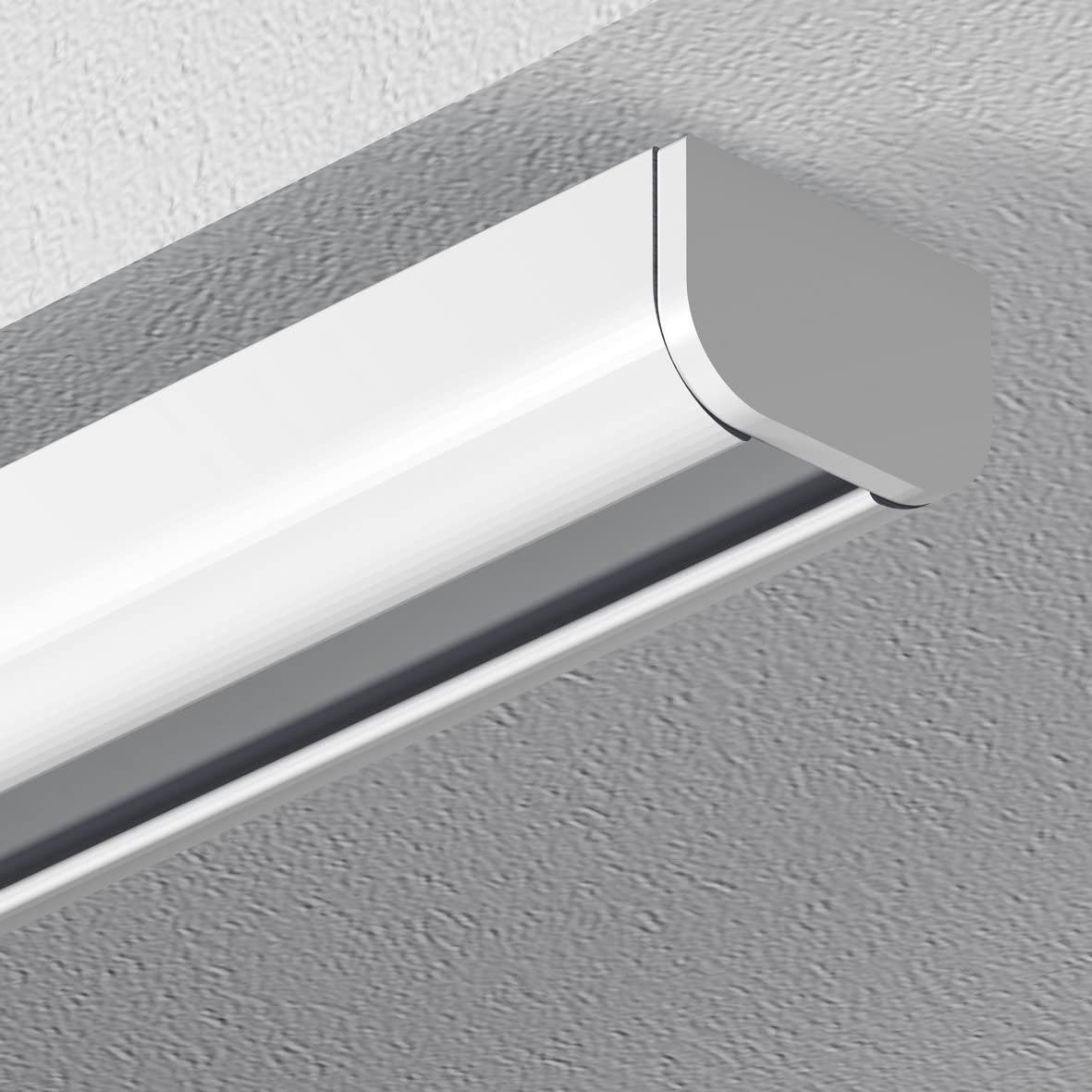 Garduna Gardinenschiene halbrunde Schleuderschiene, 1-läufig, Aluminium