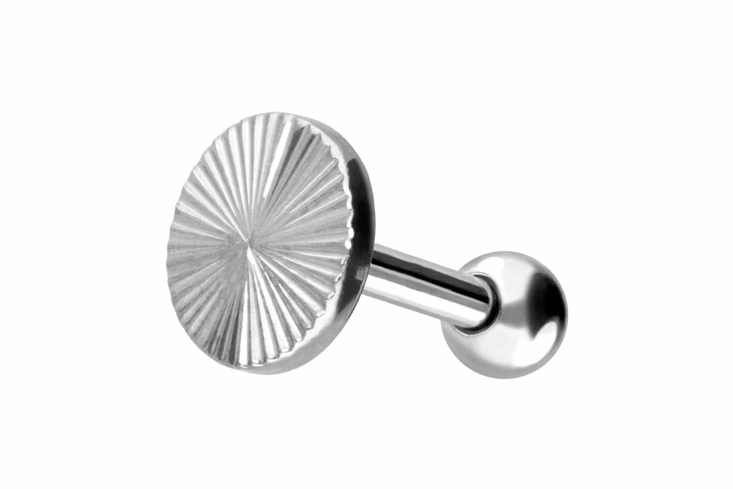 PIERCINGLINE Single-Ohrstecker Titan Ohrpiercing STRUKTUR (Mini-Barbells günstig online kaufen