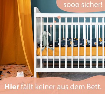 Alcube Babybett TIMO, Kinderbett 60x120 cm ohne Matratze aus Kiefernholz