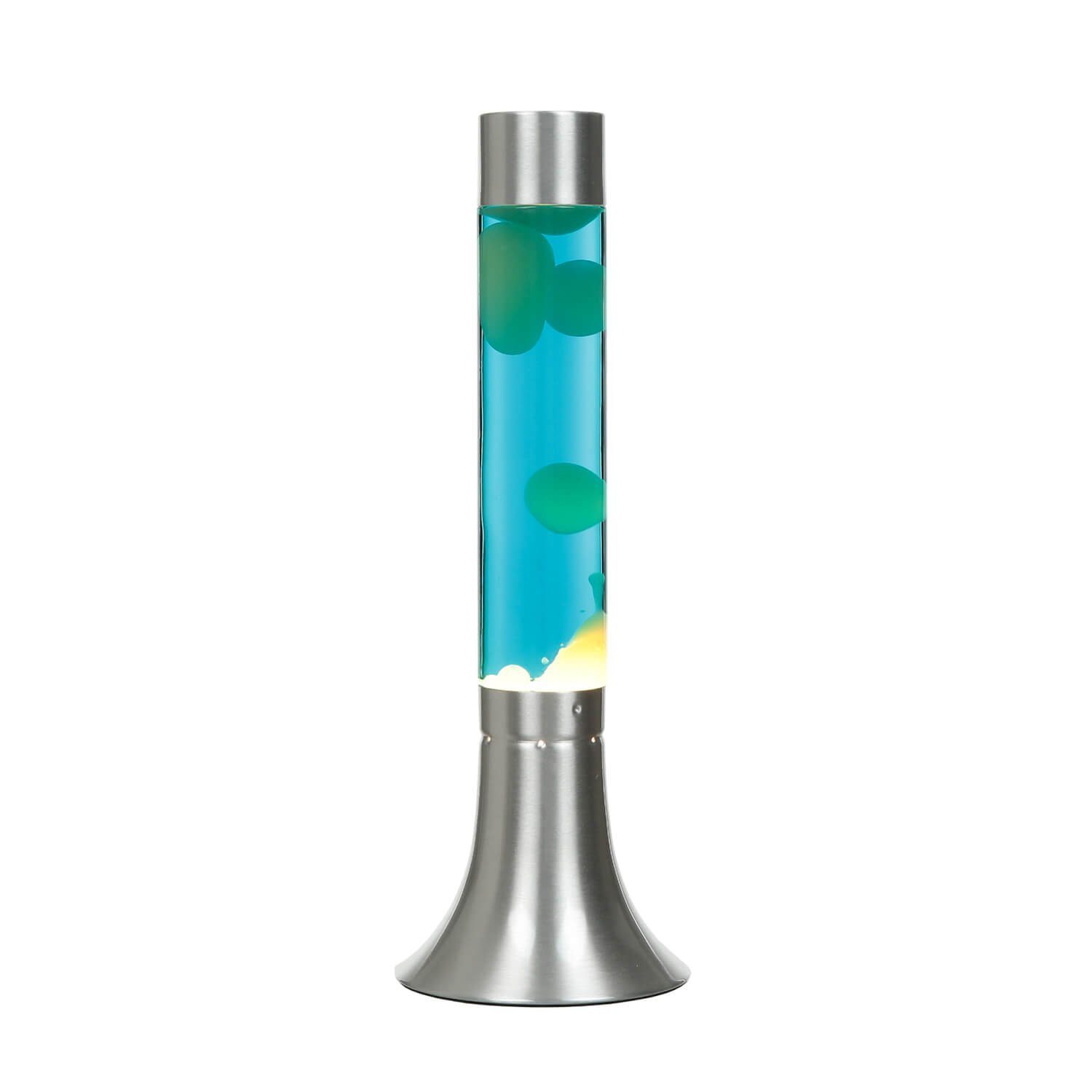 38 YVONNE, Retro cm Tischleuchte Kabelschalter Design Lavalampe Lampe hoch Licht-Erlebnisse Blau