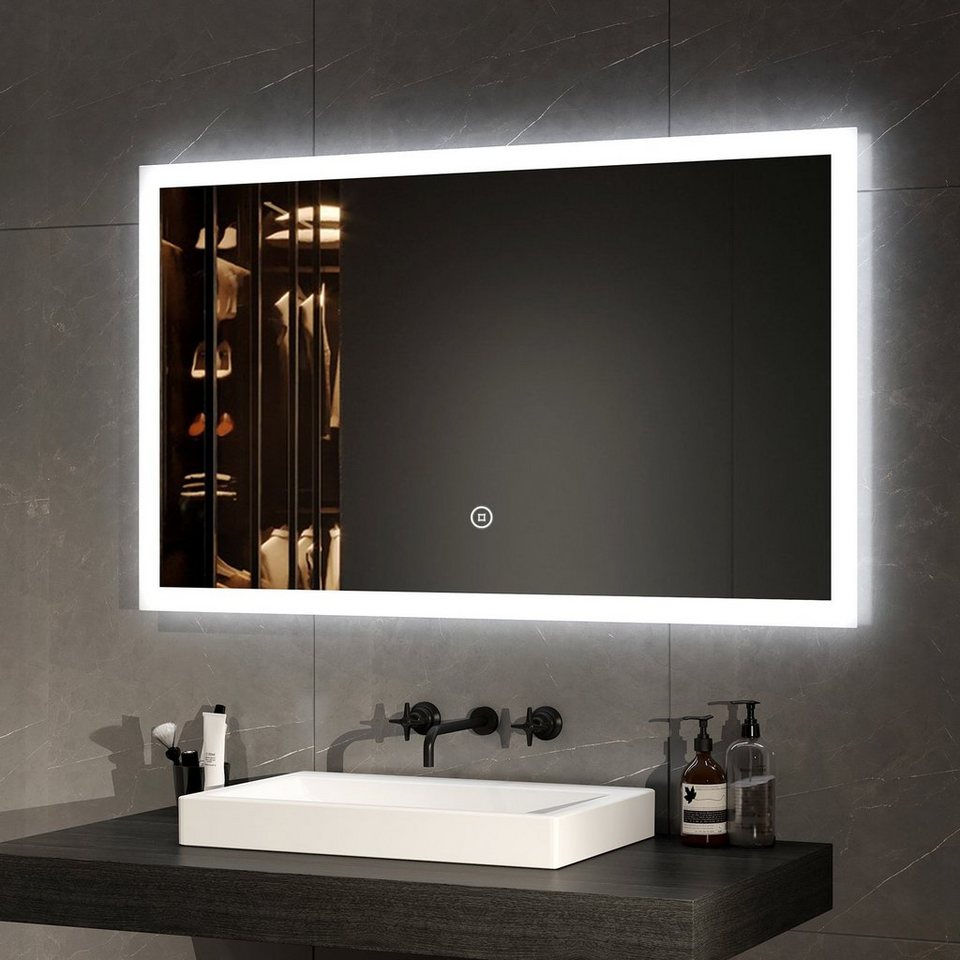 EMKE Badspiegel EMKE LED Badspiegel 100x60cm Badezimmerspiegel