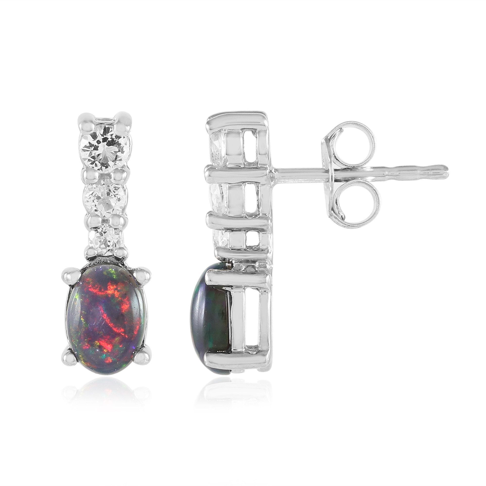 Cavill Ohrring-Set Mezezo Opal Silber Ohrringe, Äthiopisch 2,362 ct (2-tlg)