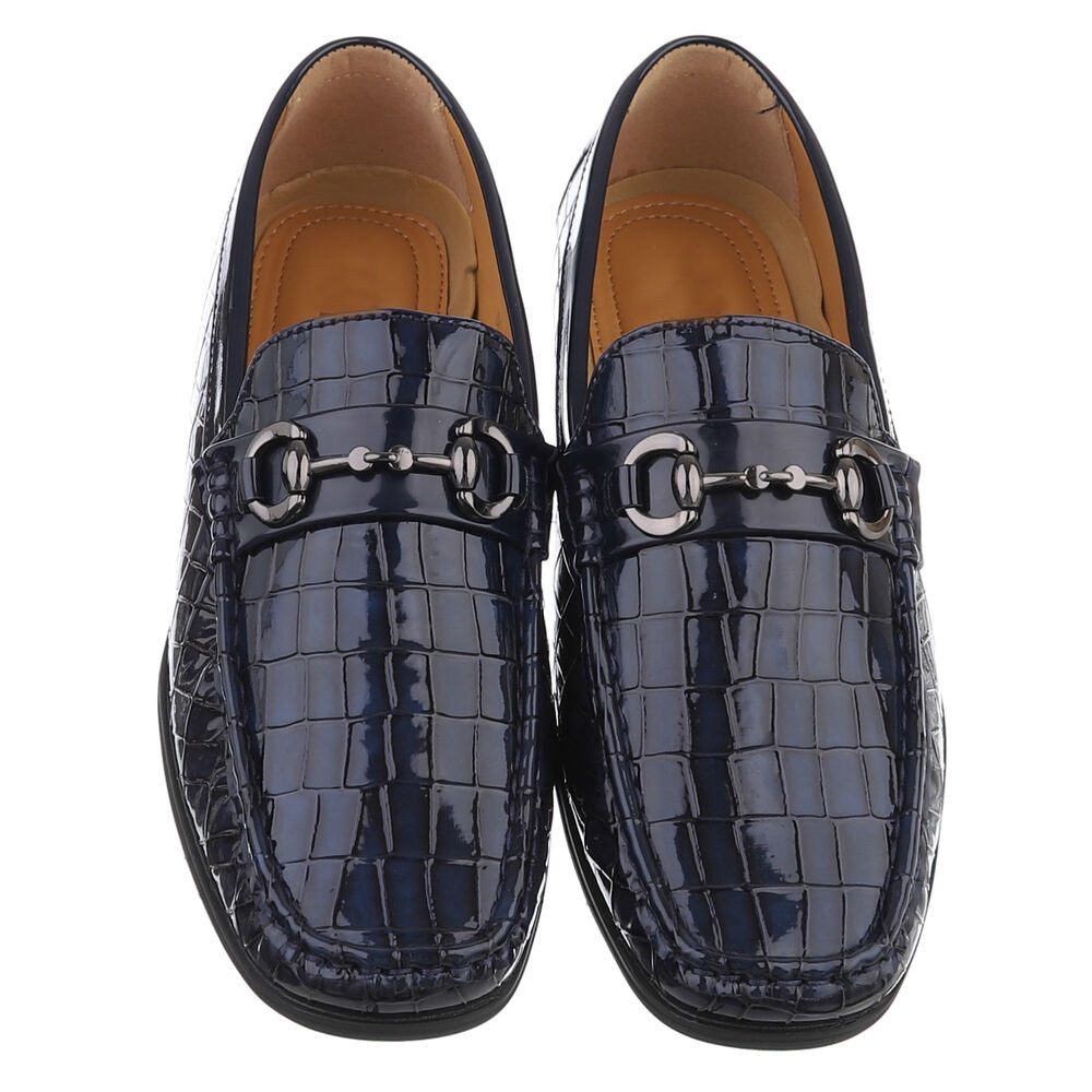 Coolwalk Eleganter Mokassin mit Kroko-Prägung für Herren Slipper (90112442) Flach Slipper in Dunkelblau