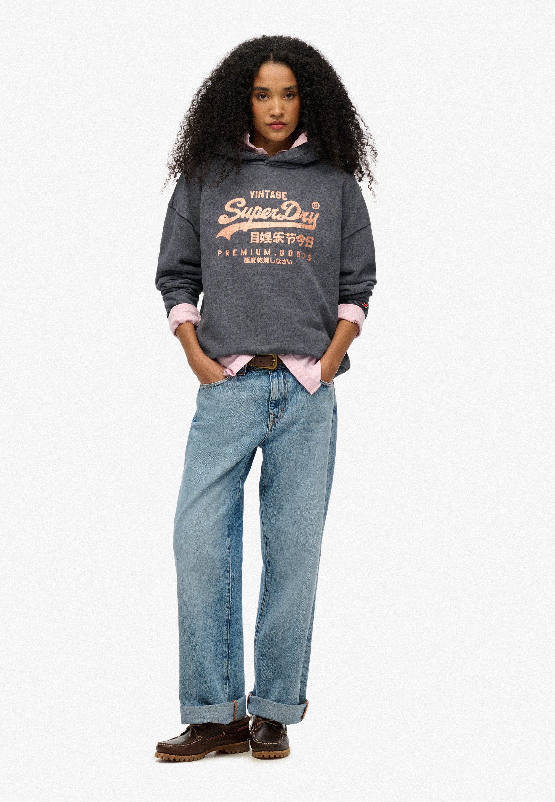 Superdry Kapuzensweatshirt VL METALLIC RELAXED HOOD