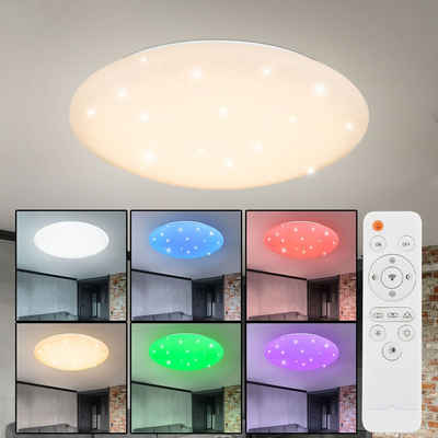 3-flammig RANZIX LED E27 Acryl Kristall Deckenlampe Hängeleuchte Kristall Deckenlampe RGB Licht mit Fernbedienung für Flur Schlafzimmer Küche Esszimmer Wohnzimmer Lampe
