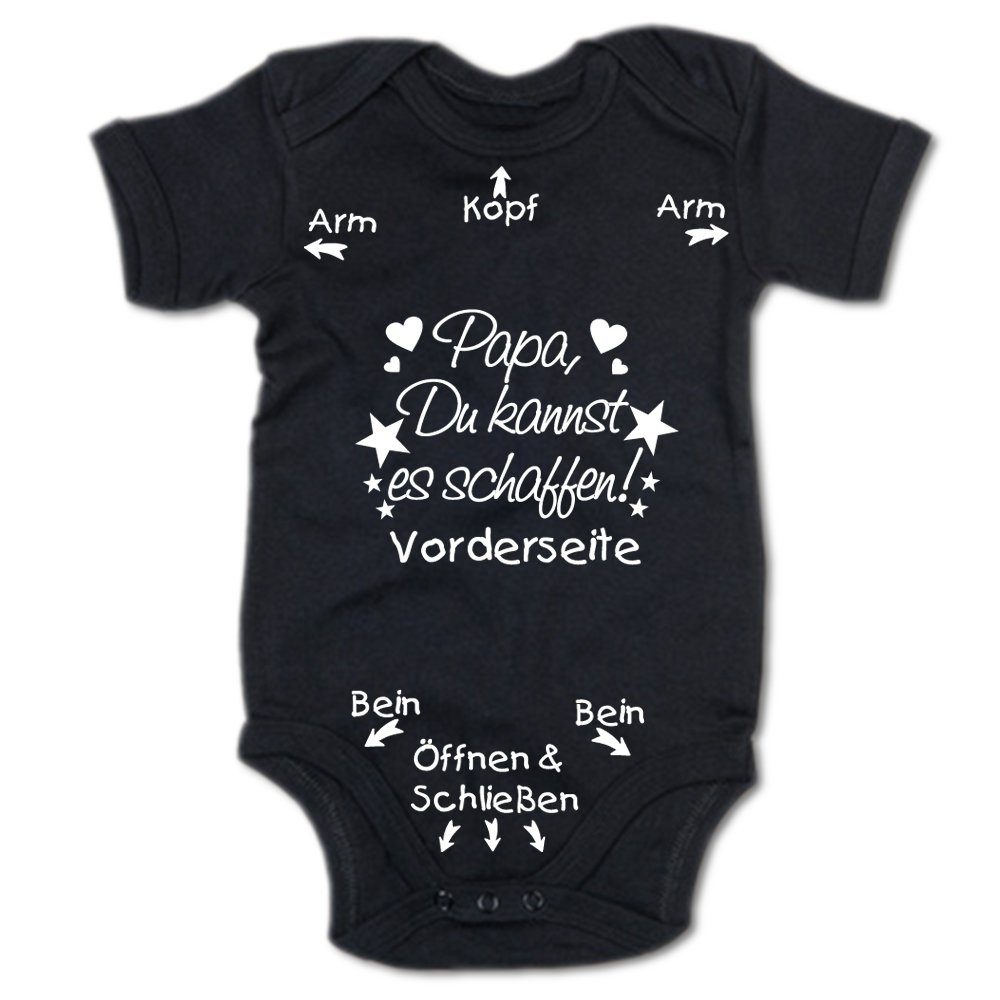 G-graphics Kurzarmbody Baby Body - Papa, Du kannst es schaffen! mit Spruch/Sprüche • Geschenk zur Geburt/Babyparty