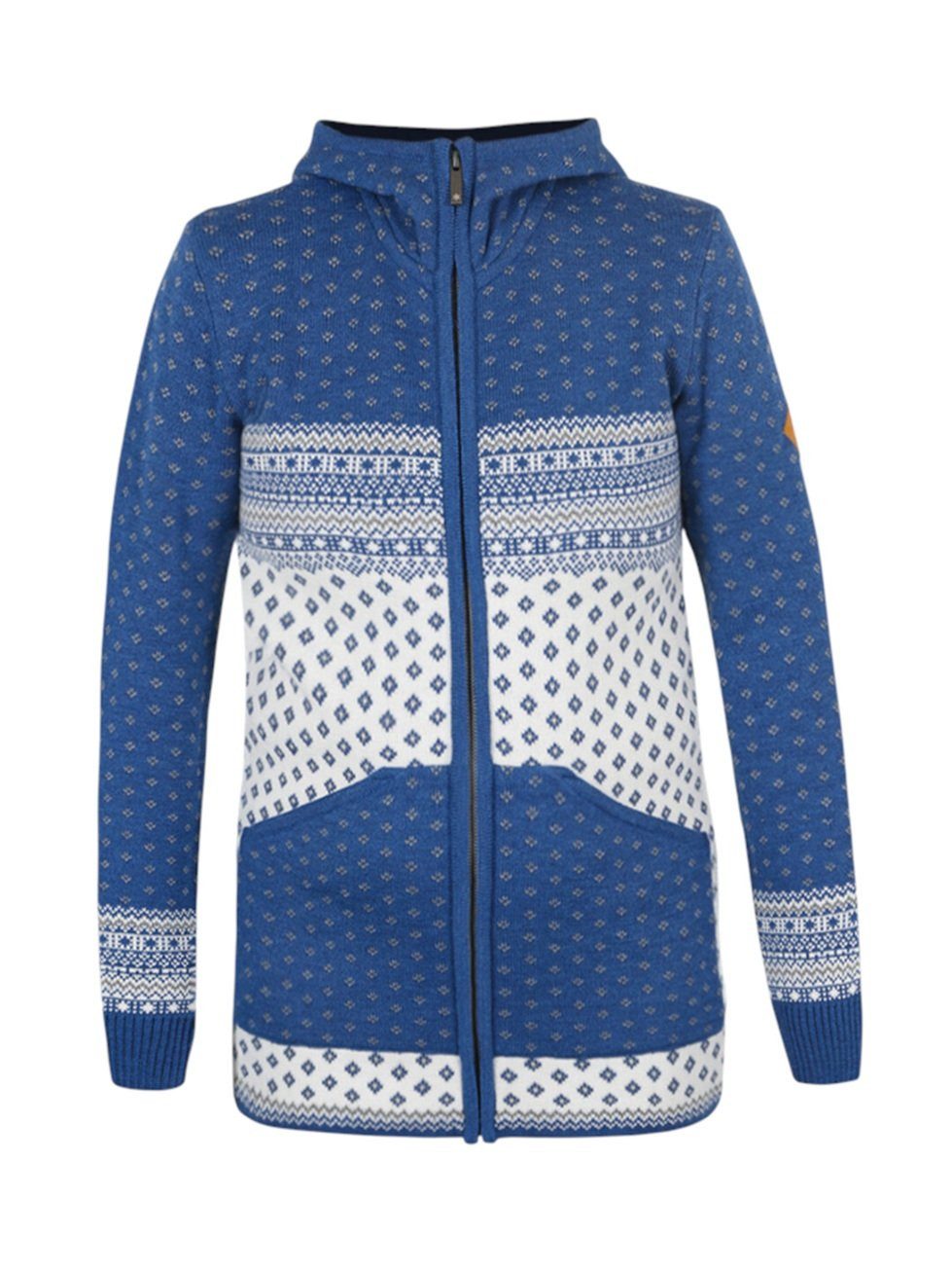 kama Kapuzenpullover 5066 Full Zip (Merinowolle-Mischung) denimblau Damen