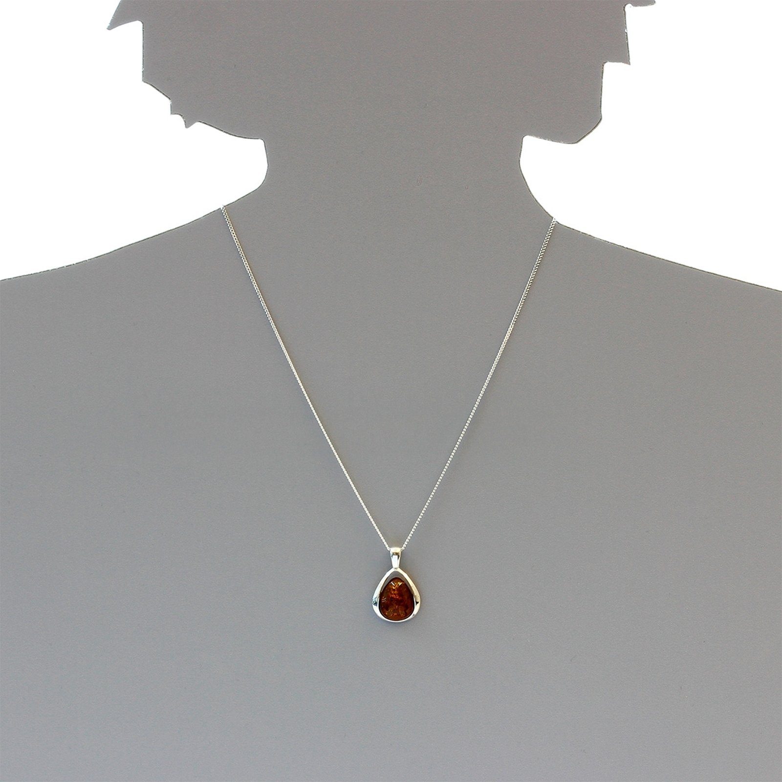 OSTSEE-SCHMUCK Kette mit Anhänger - Angelina - Silber 925/000 - Bernstein ( günstig online kaufen