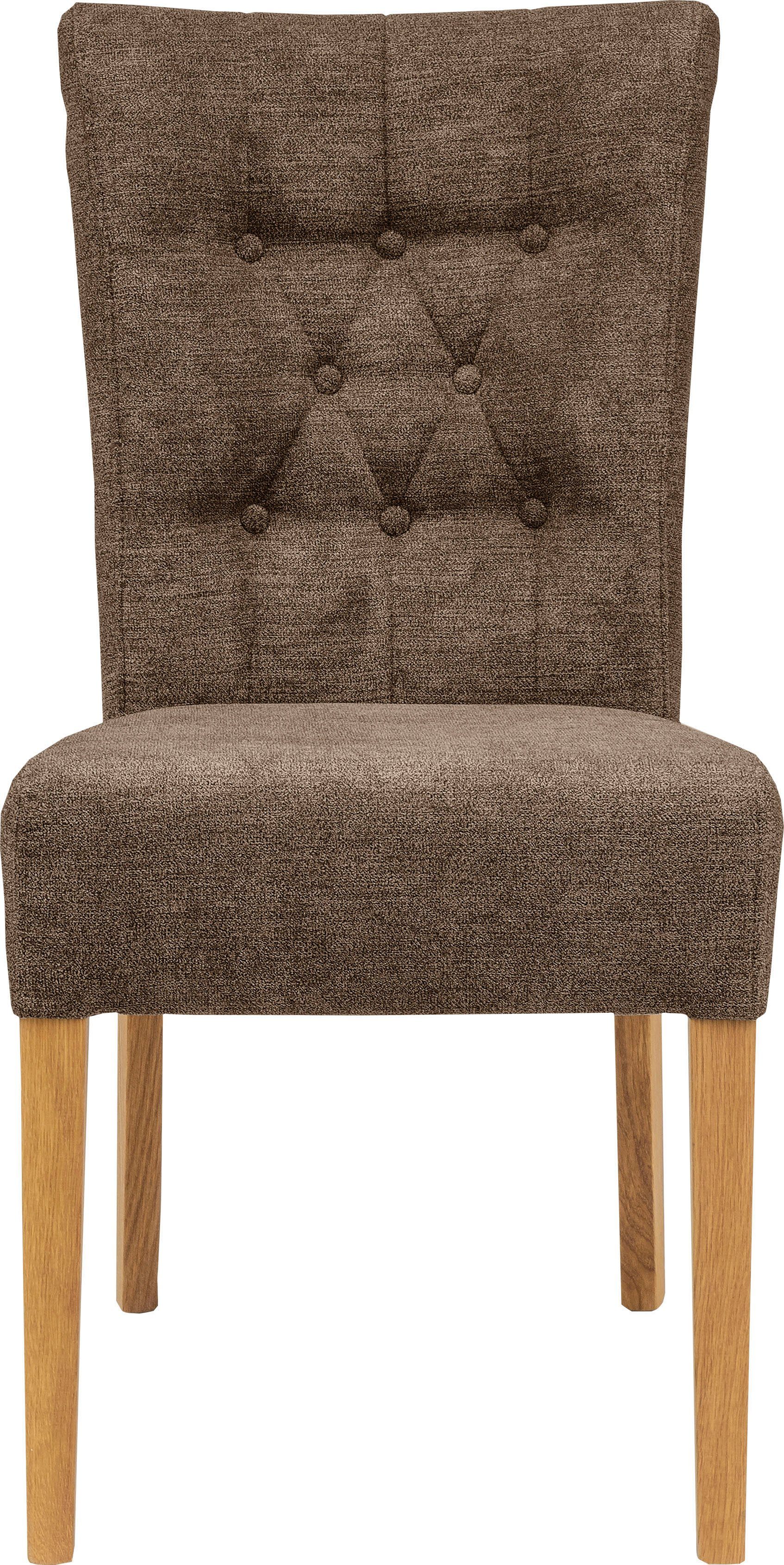 Home affaire Polsterstuhl Queen (Set, 6 St), Esszimmerstuhl mit Knopfheftung, 2er, 4er oder 6er-Set