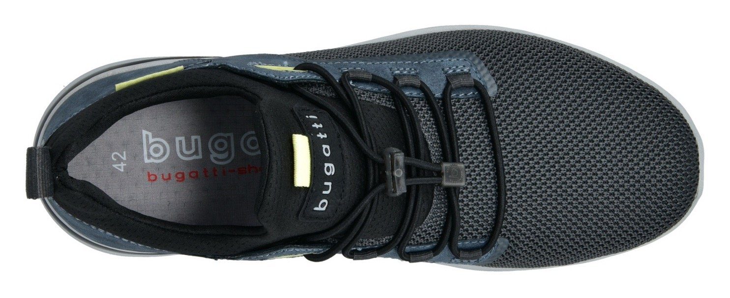 bugatti Slip-On Sneaker, Freizeitschuh, Halbschuh, Schlupfschuh mit elastischer Schnürung