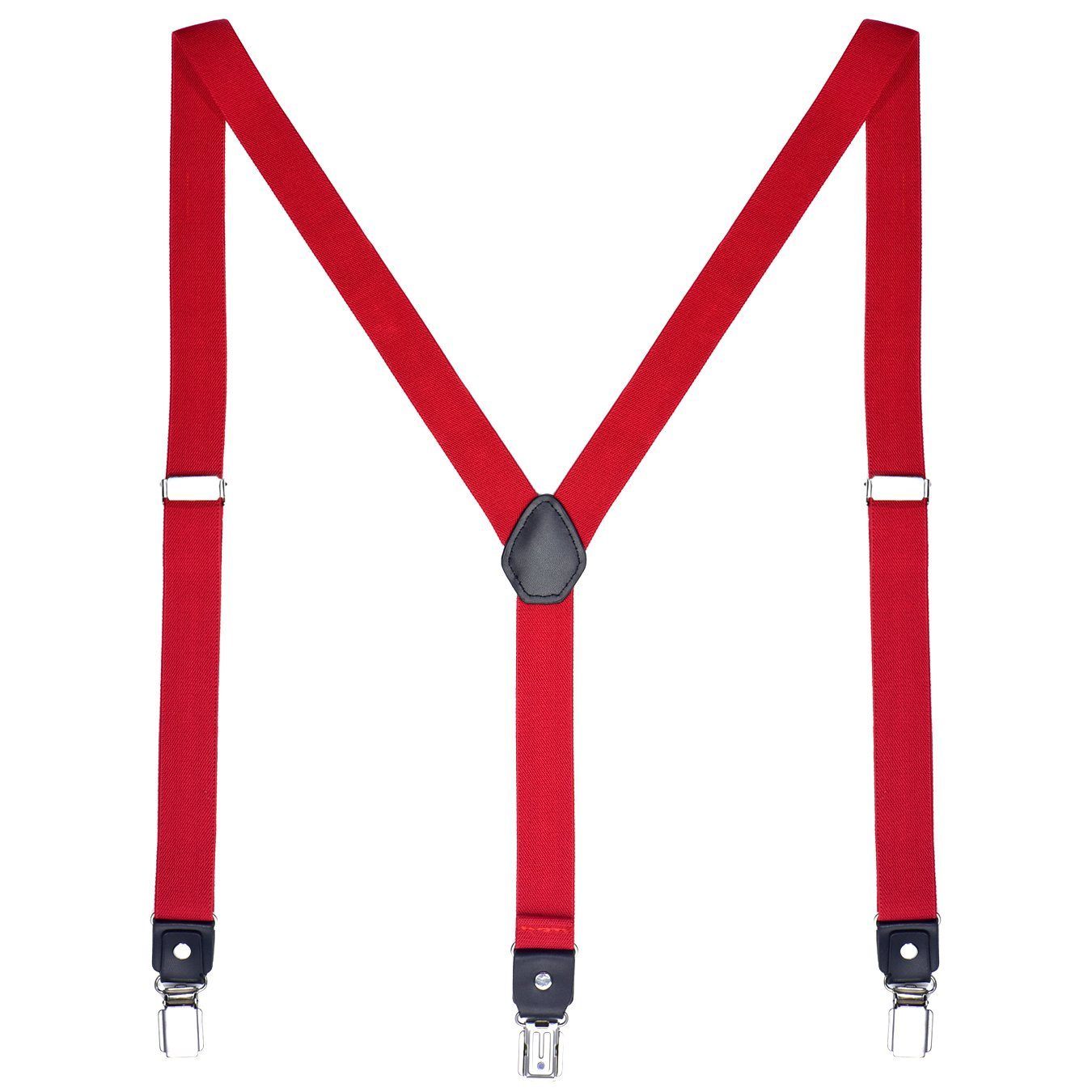 cm Clips (1-St) Rot verstellbar Y-Form, 3 2,5 DonDon mit schmal Herren DonDon® elastisch, cm 2.5 Clipverschluß, Hosenträger schmal Hosenträger