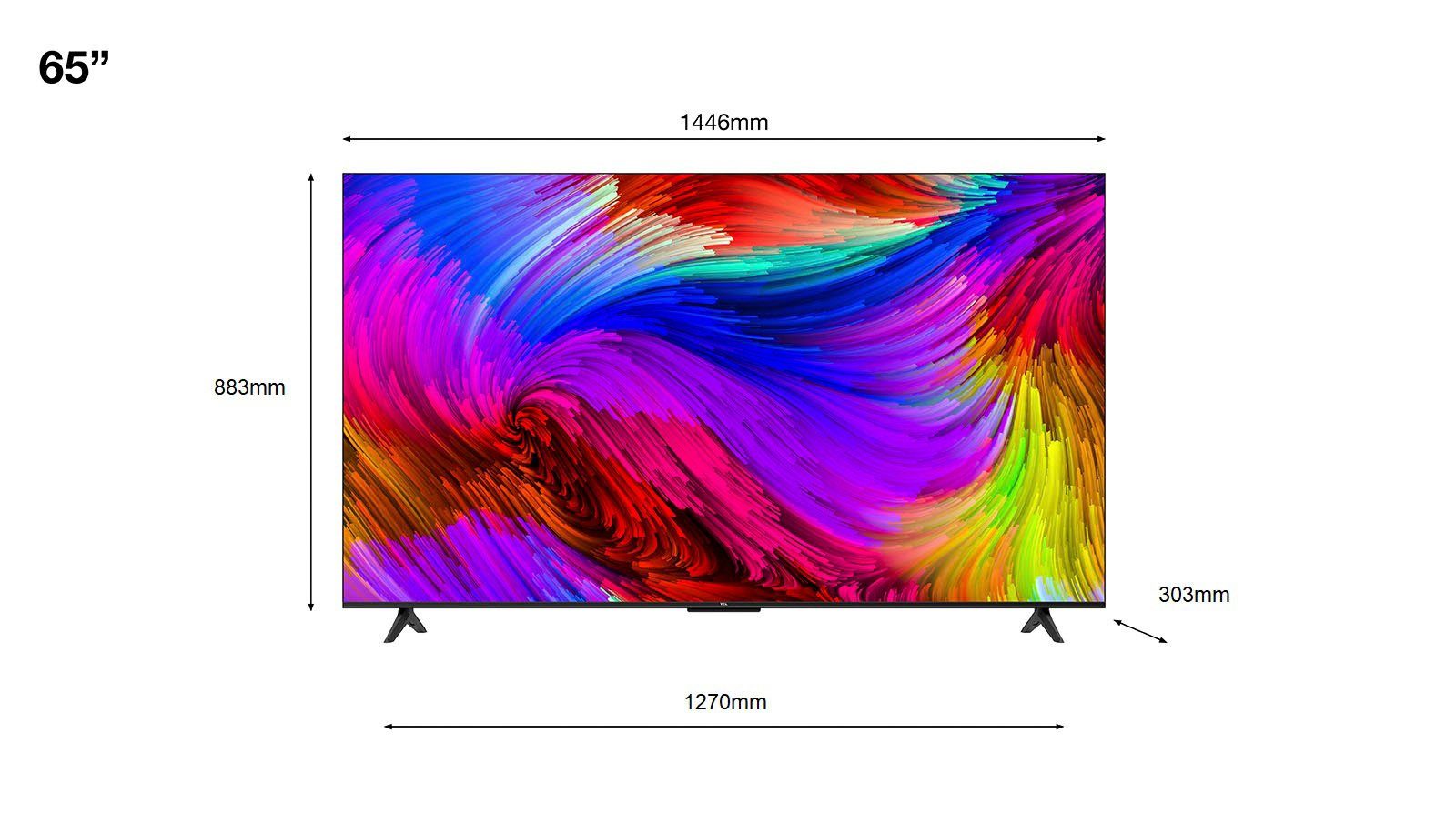 TCL 65RP630X1 LED-Fernseher (164 cm/65 Zoll, TV, Dolby HDR10, 2.1) Ultra Vision, Game HD, HDMI HDR, 4K Smart-TV, Master, Roku