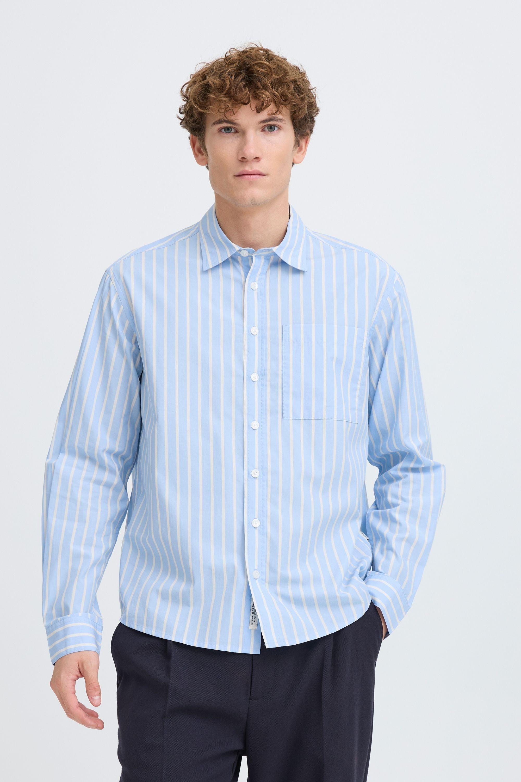 Casual Friday Langarmhemd CFZan Gestreiftes Hemd