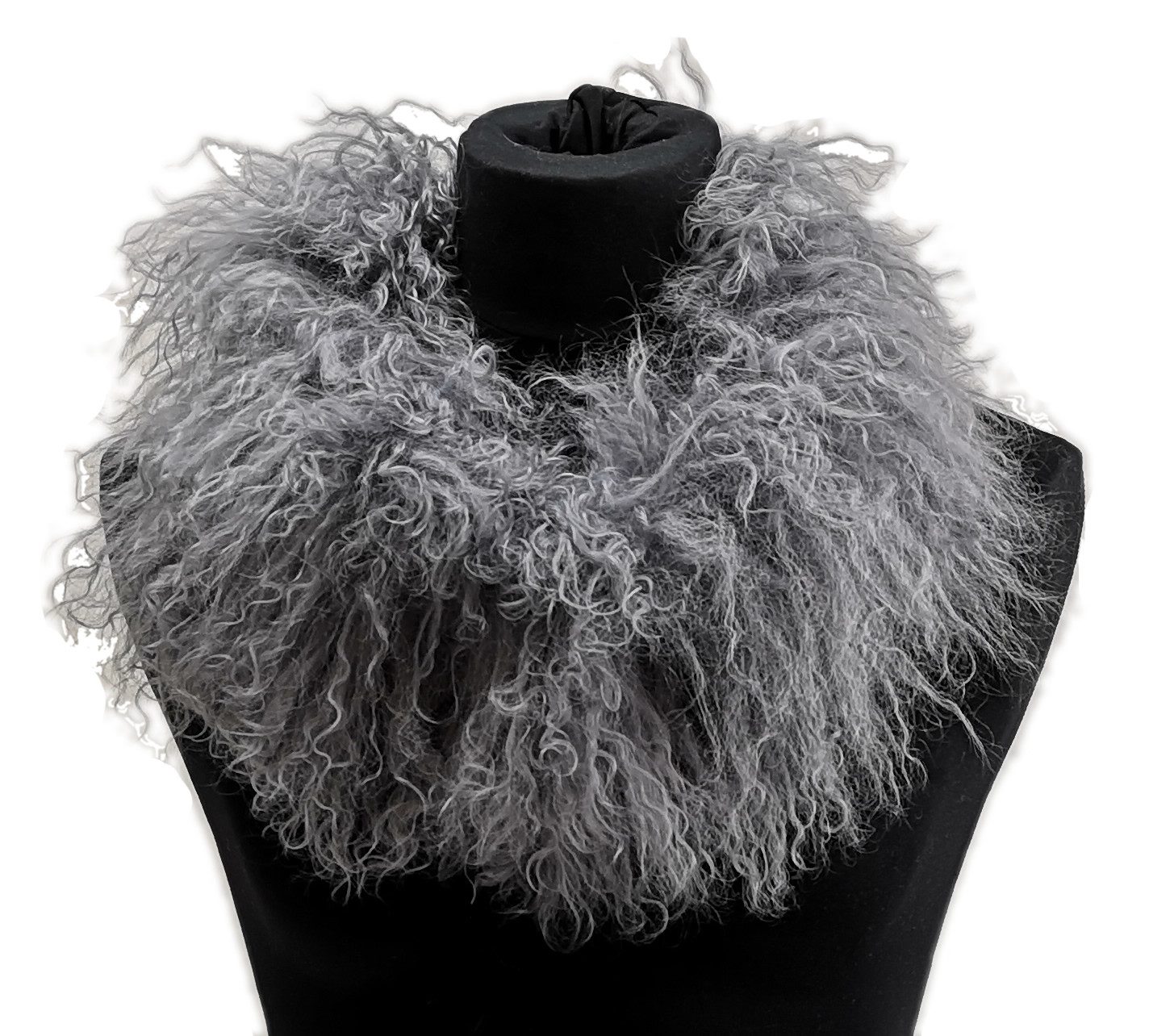 Reissner Lammfelle Schal Tibet Lammfell Kurz Schal BOA Kragen 75cm