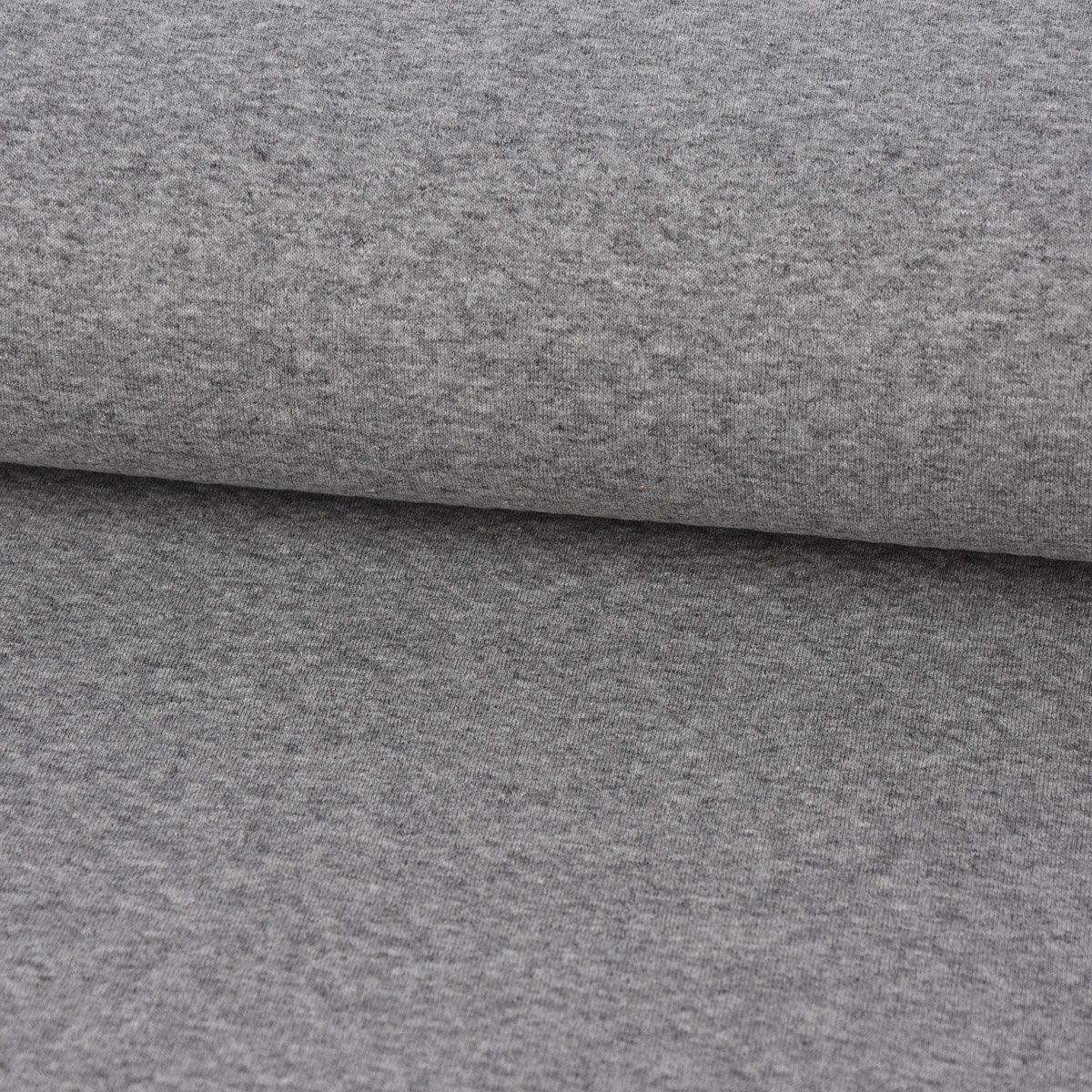 Stoff Sweatstoff Steppstoff Steppsweat einfarbig grau meliert 1,5m Breite