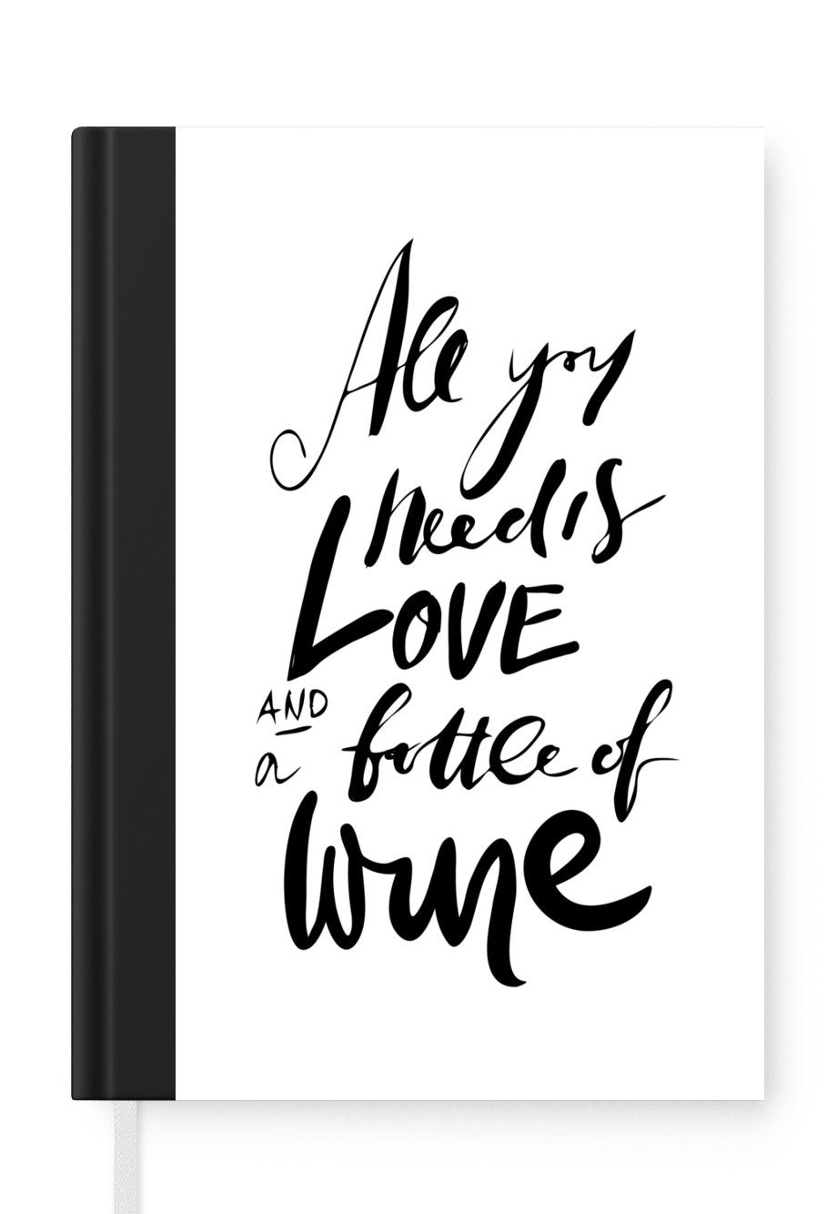 eine Flasche Weinzitat 98 Liebe Haushaltsbuch ist Merkzettel, Notizbuch Wein"., MuchoWow A5, Journal, "Alles, Seiten, was Notizheft, braucht, man und Tagebuch,