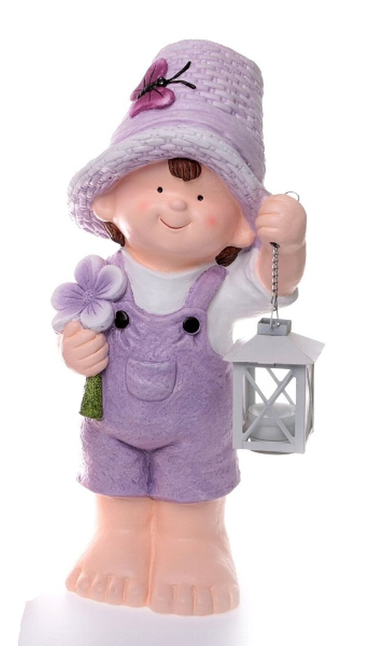 Dragimex Gartenfigur Sommerkind mit Laterne Junge günstig online kaufen